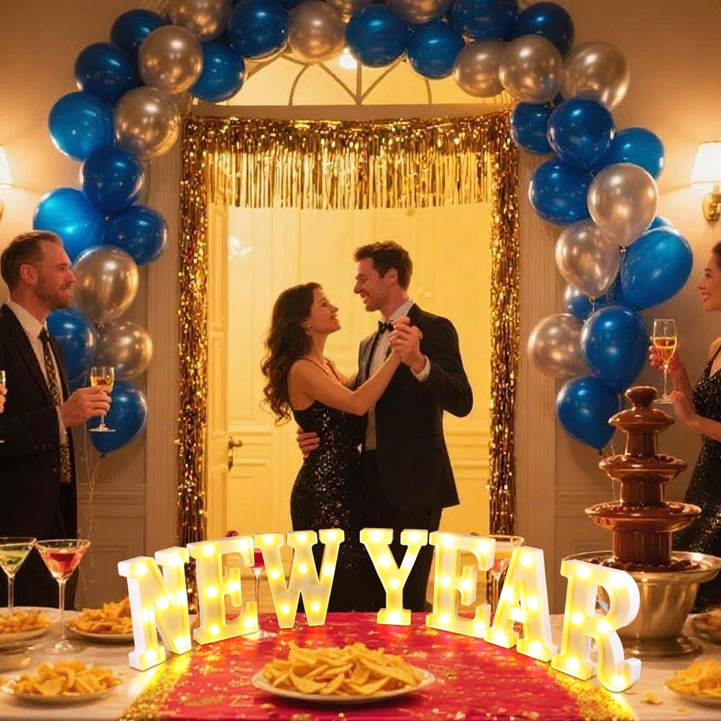 11 Pcs Happy Kwanzaa Large LED Letter Sign LED Lights Battery Powered Table Decorations for Party Favor Light Centerpiece Tabletop Decoration