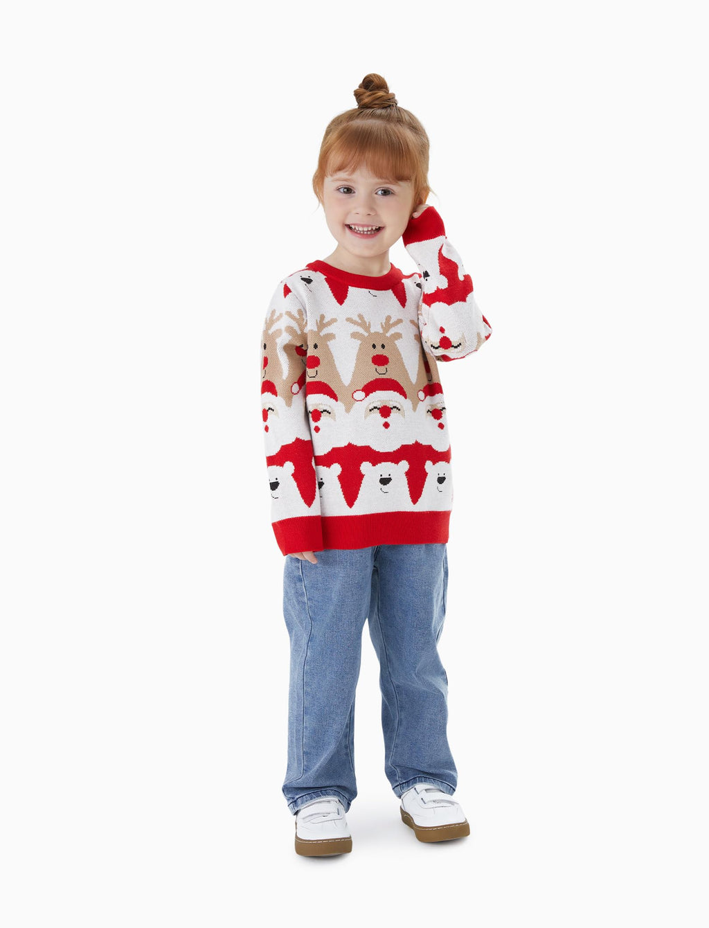 PATPAT Christmas Sweater Family Set Long Sleeve Knit Sweater Holiday Xmas Knitted Pullover