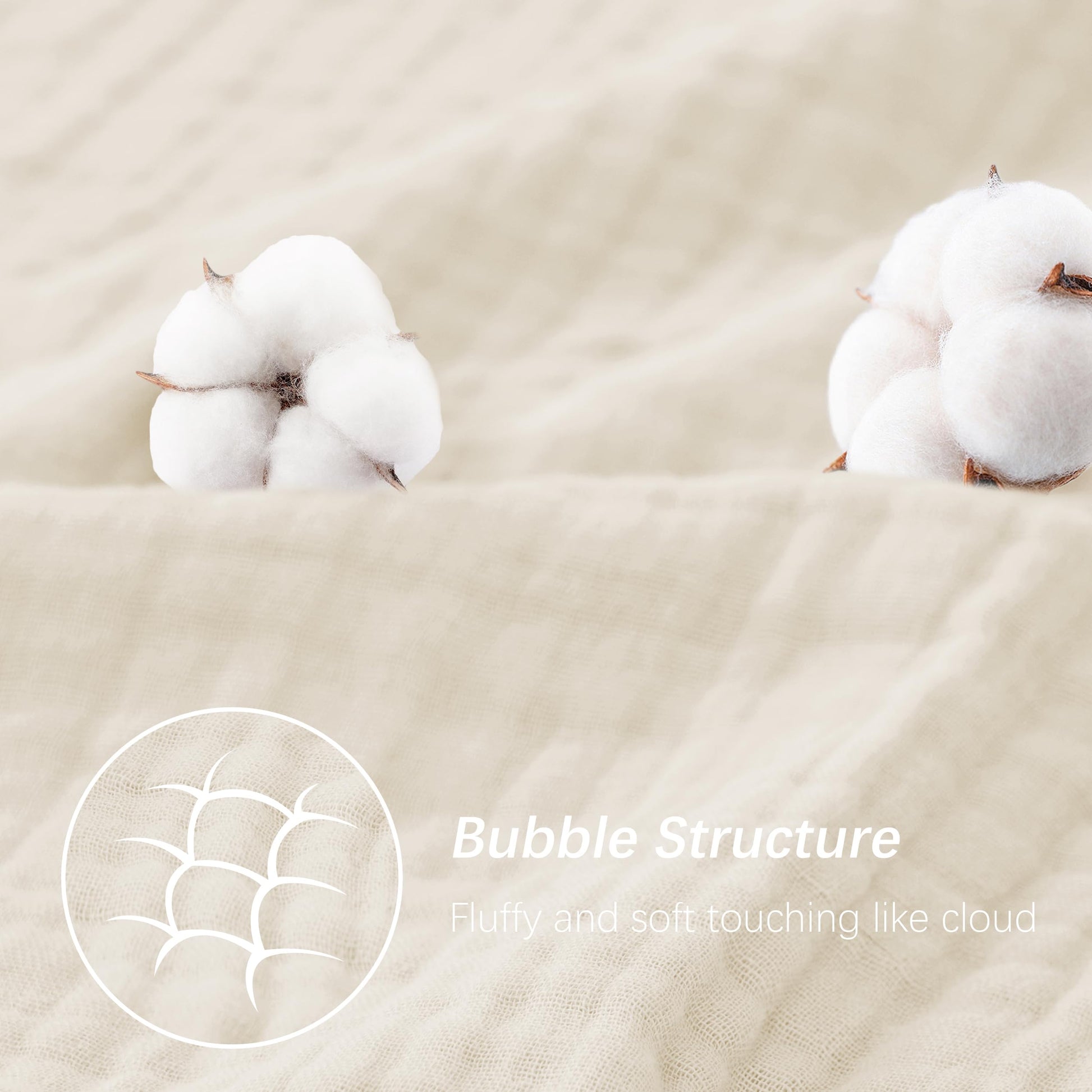 SWEET DOLPHIN Muslin Hooded Baby Bath Towels - 2 Pack 100% Cotton Towel for Babies, Infants, Toddlers - 32x32Inch - Highly Absorbent and Newborn Essential, Light Bean Paste