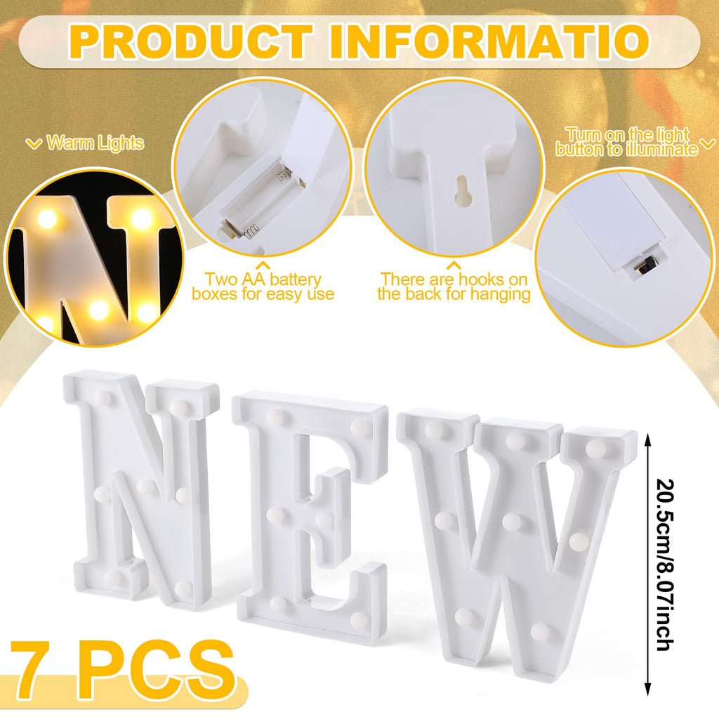 11 Pcs Happy Kwanzaa Large LED Letter Sign LED Lights Battery Powered Table Decorations for Party Favor Light Centerpiece Tabletop Decoration