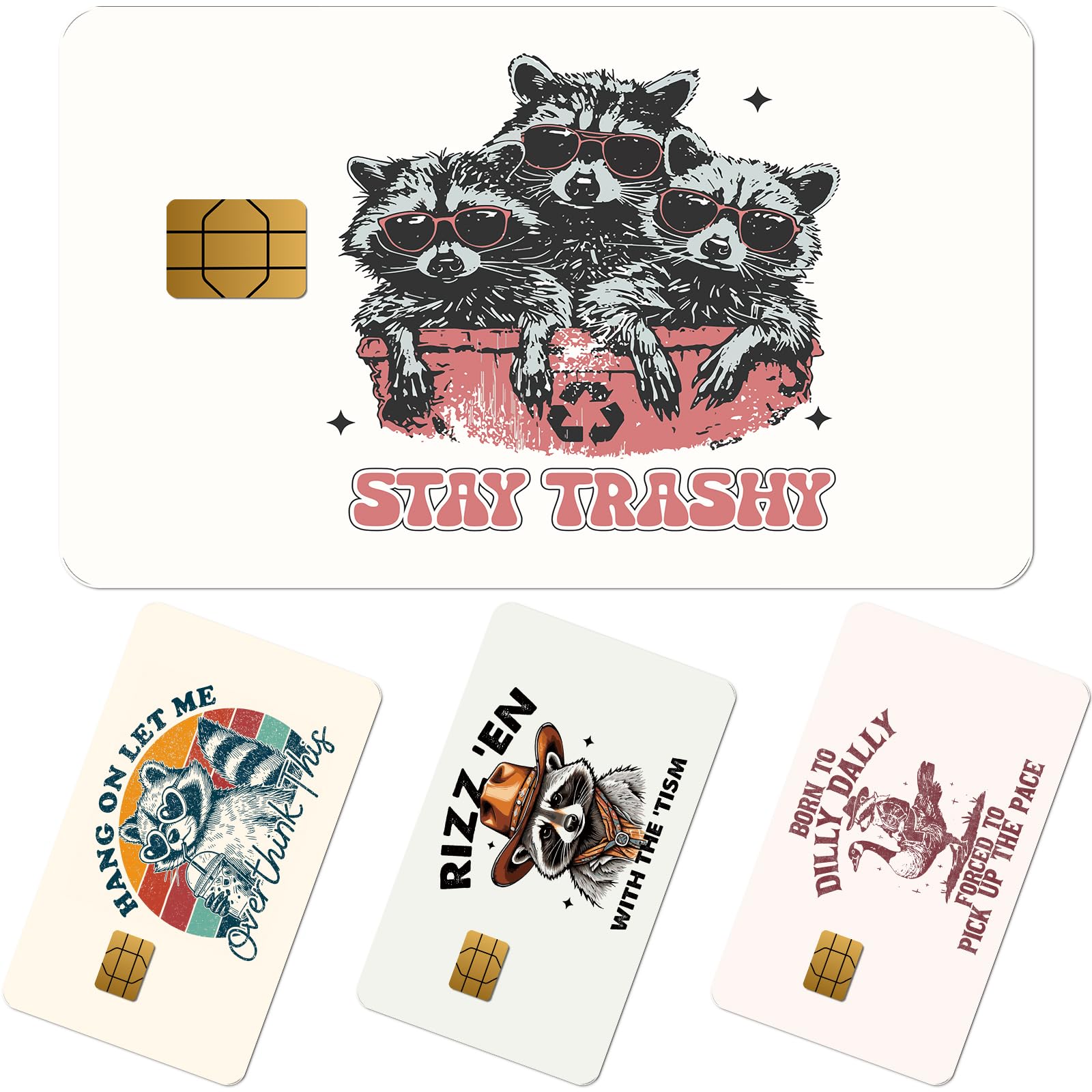 Credit Card Skin Stickers - 4 Pcs Black Women Debit Card Skin Stickers Cover Set, Affirmative Inspirational Black Girl Waterproof Removable Decals for DIY Transportation Cards