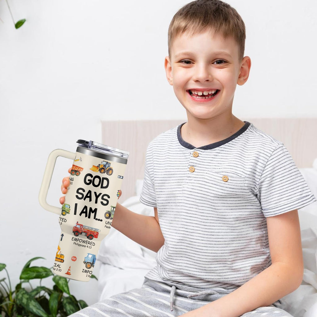 Christian Gifts for Women, 40 oz I Can Do All Things Christ Tumbler With Handle, Inspirational Religious Birthday Gifts for Faith Cup, Christian Jesus God Bible Verse Pastor Prayer Gift for Christmas