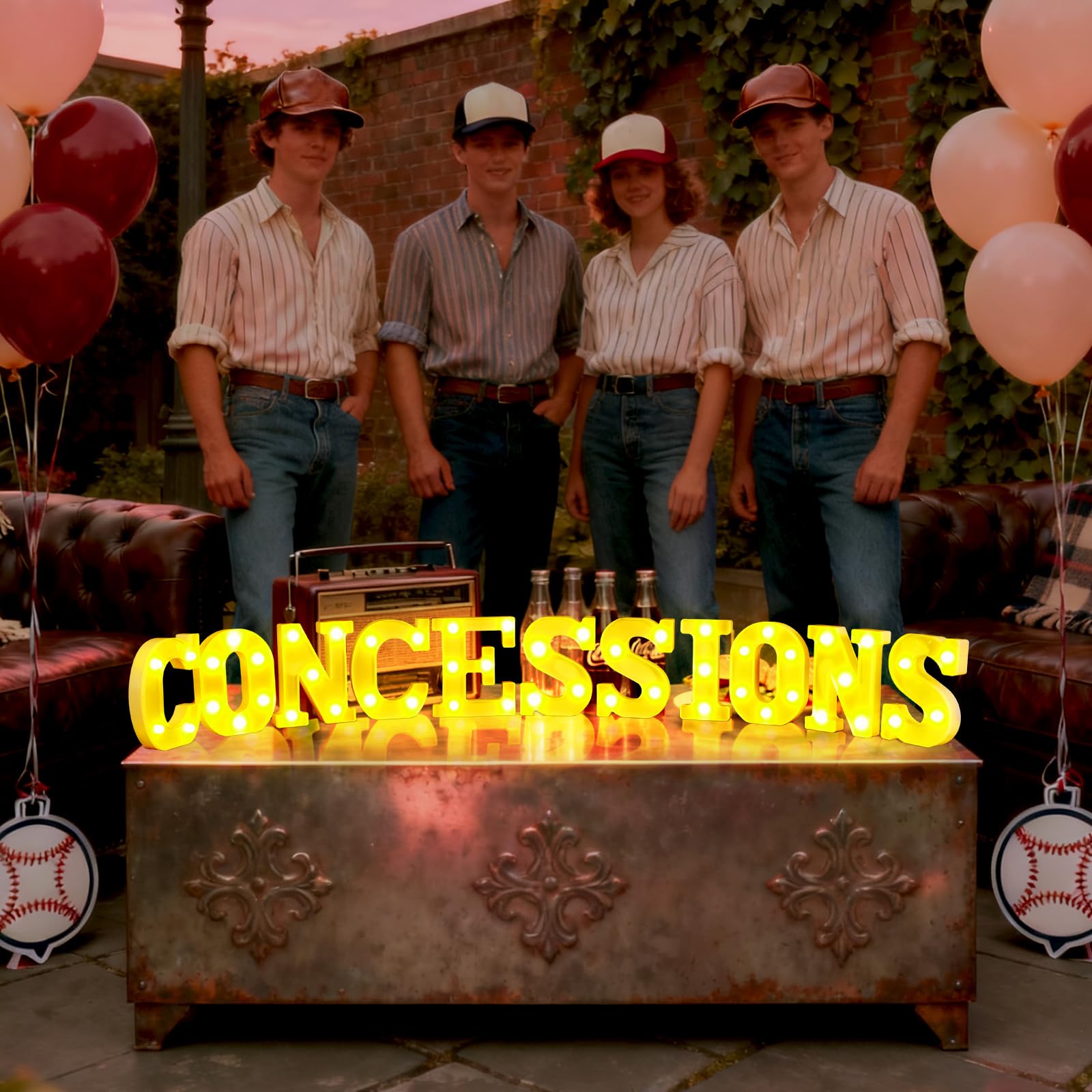 11 Pcs Happy Kwanzaa Large LED Letter Sign LED Lights Battery Powered Table Decorations for Party Favor Light Centerpiece Tabletop Decoration