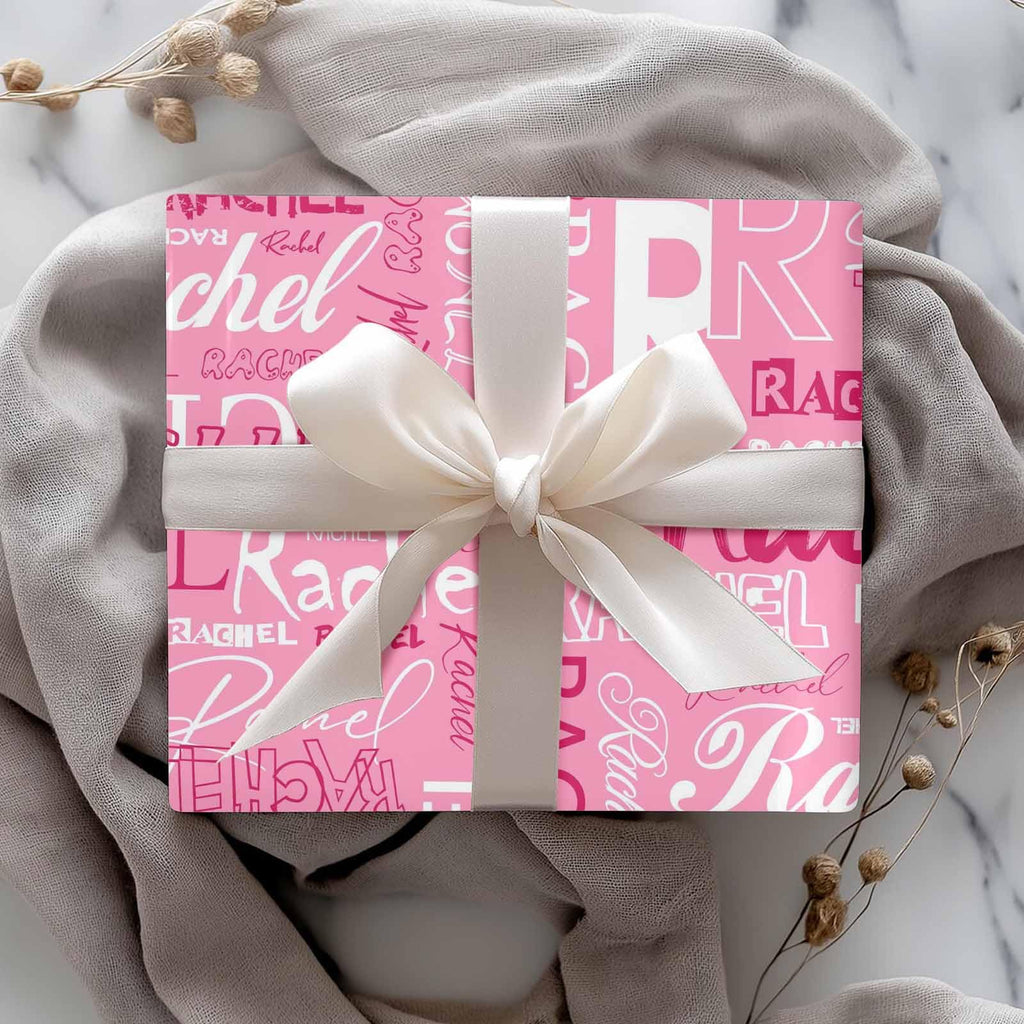 InterestPrint Custom Photo Wrapping Paper Merry Christmas with Christmas hat Wrapping Paper Custom Name Gift Wrap Roll Perfect for Birthdays 58"x 23"