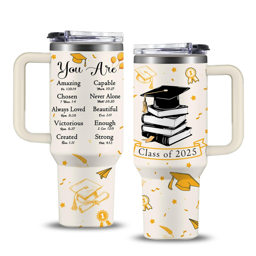 Christian Gifts for Women, 40 oz I Can Do All Things Christ Tumbler With Handle, Inspirational Religious Birthday Gifts for Faith Cup, Christian Jesus God Bible Verse Pastor Prayer Gift for Christmas