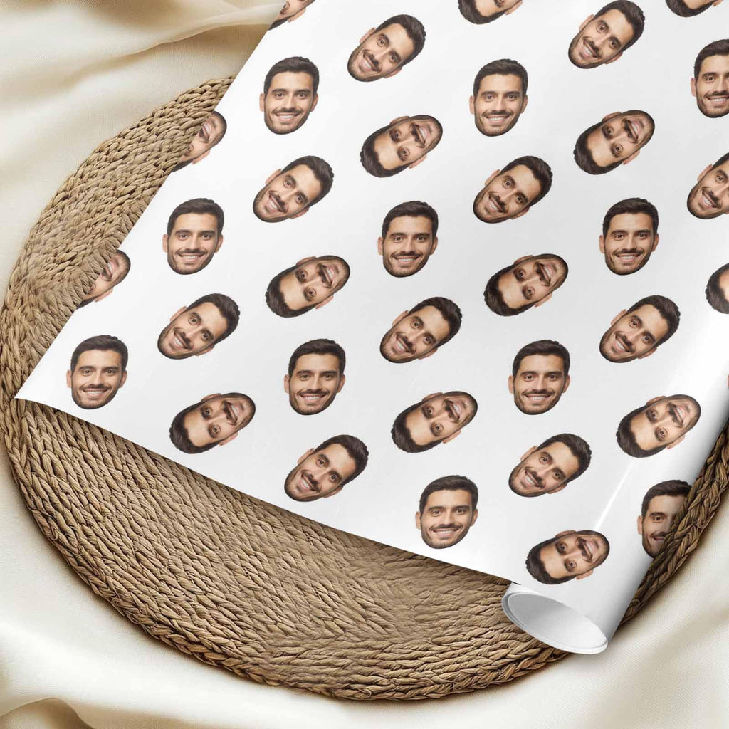 InterestPrint Custom Photo Wrapping Paper Merry Christmas with Christmas hat Wrapping Paper Custom Name Gift Wrap Roll Perfect for Birthdays 58"x 23"