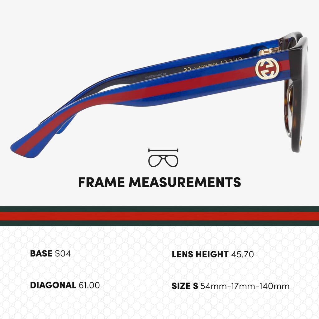 Gucci GG0038ON Square Shape Eyeglasses + Bundle with eSHADES Luxury Eyewear Kit