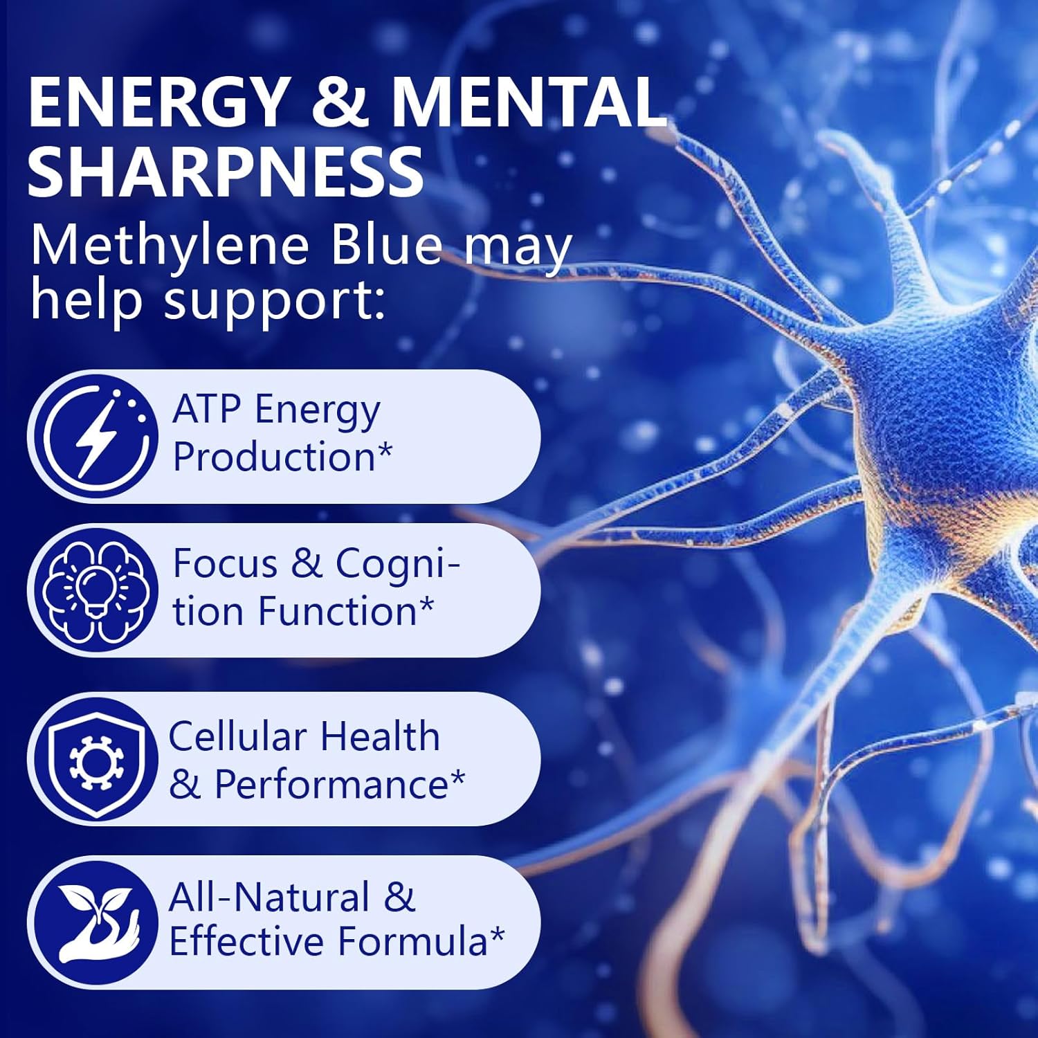 Methylene Blue Pharmaceutical Grade - Methylene Blue Drops 1%- USP Grade Ultra Pure Electrolytic - Nootropic Supplement for Humans