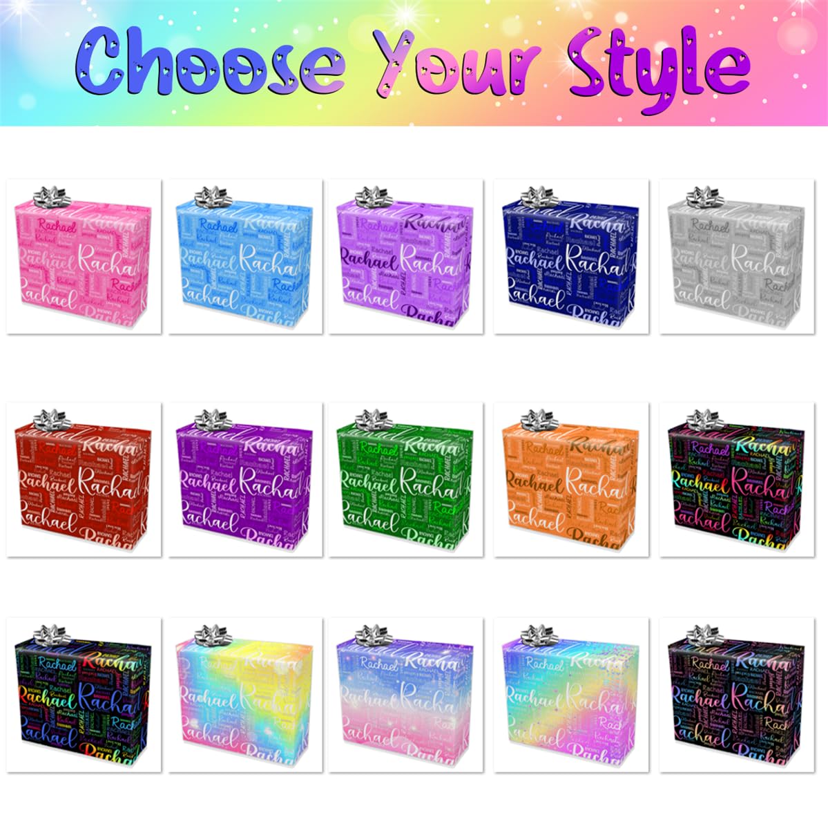 InterestPrint Custom Photo Wrapping Paper Merry Christmas with Christmas hat Wrapping Paper Custom Name Gift Wrap Roll Perfect for Birthdays 58"x 23"