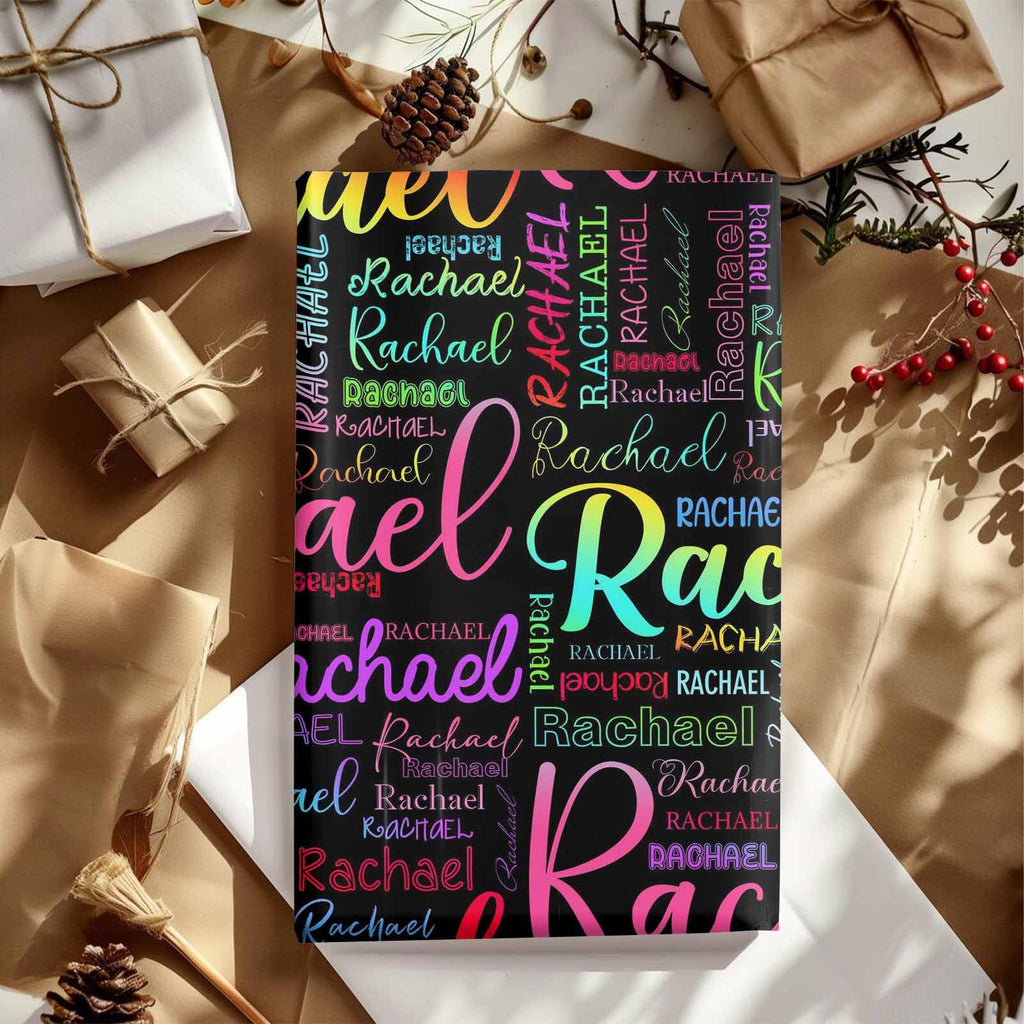 InterestPrint Custom Photo Wrapping Paper Merry Christmas with Christmas hat Wrapping Paper Custom Name Gift Wrap Roll Perfect for Birthdays 58"x 23"