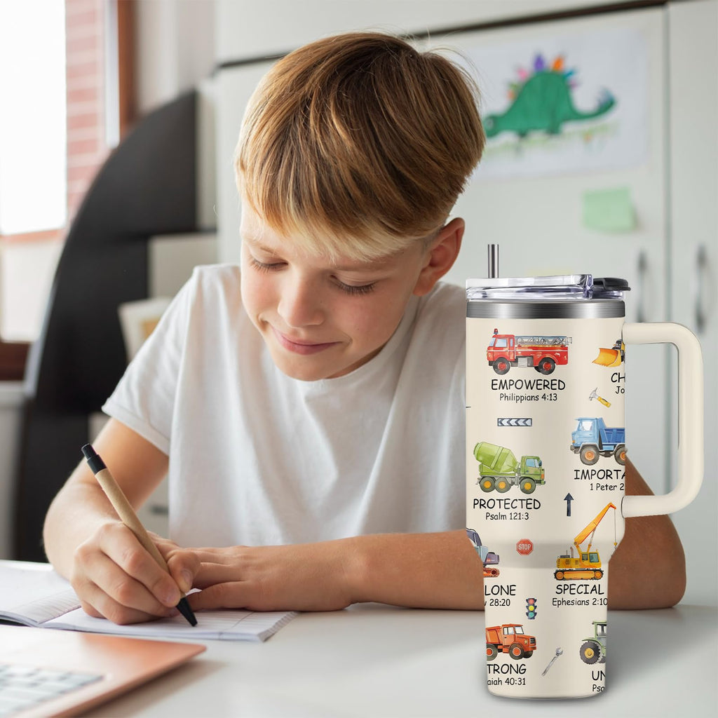 Christian Gifts for Women, 40 oz I Can Do All Things Christ Tumbler With Handle, Inspirational Religious Birthday Gifts for Faith Cup, Christian Jesus God Bible Verse Pastor Prayer Gift for Christmas