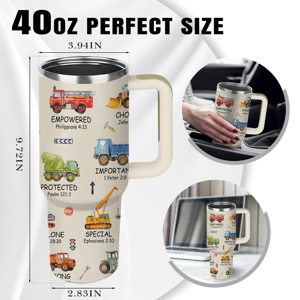 Christian Gifts for Women, 40 oz I Can Do All Things Christ Tumbler With Handle, Inspirational Religious Birthday Gifts for Faith Cup, Christian Jesus God Bible Verse Pastor Prayer Gift for Christmas