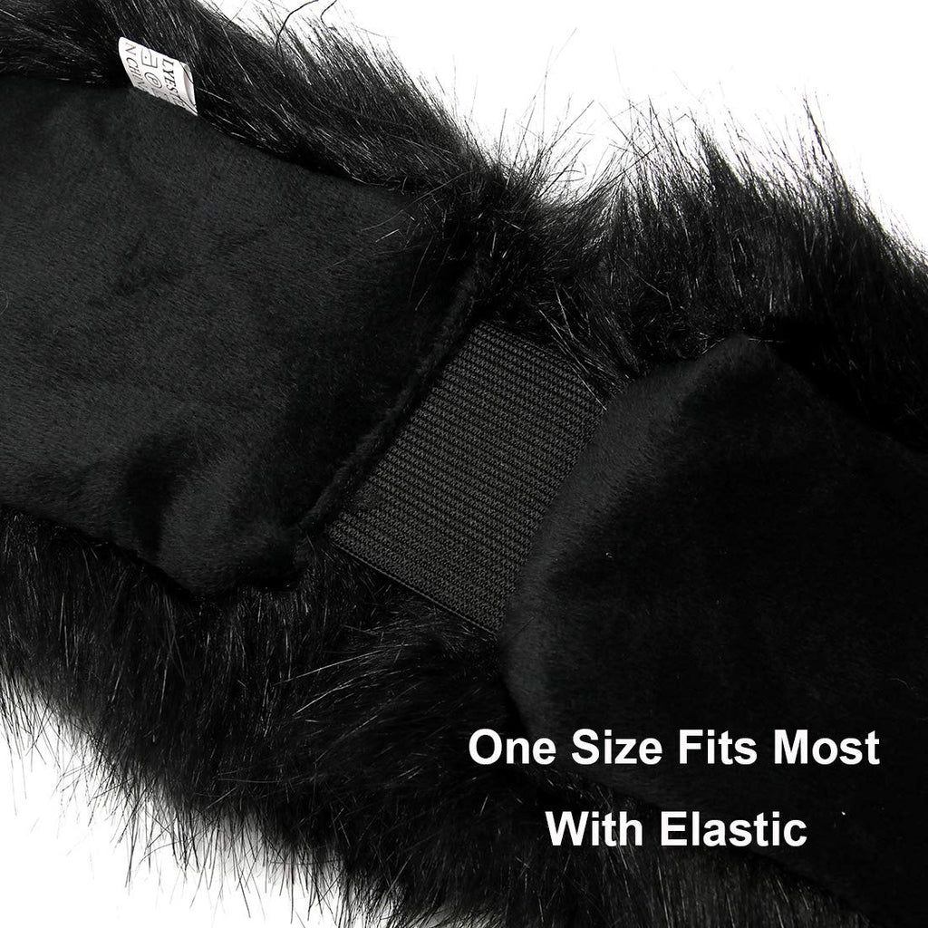 LA CARRIE Faux Fur Headband with Stretch Women's Winter Earwarmer Earmuff