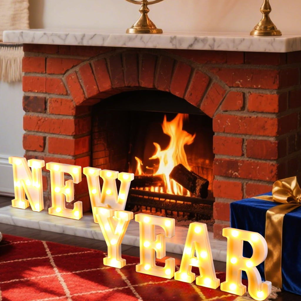 11 Pcs Happy Kwanzaa Large LED Letter Sign LED Lights Battery Powered Table Decorations for Party Favor Light Centerpiece Tabletop Decoration