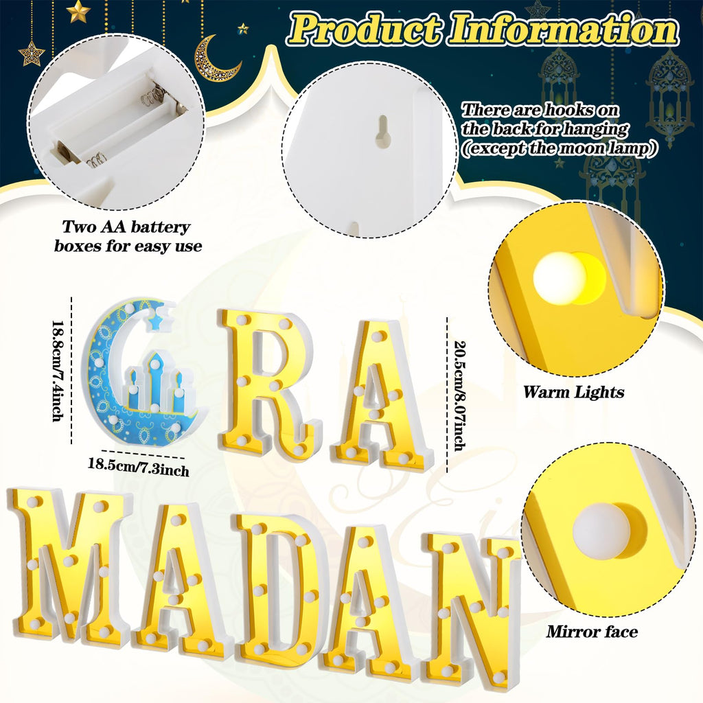 11 Pcs Happy Kwanzaa Large LED Letter Sign LED Lights Battery Powered Table Decorations for Party Favor Light Centerpiece Tabletop Decoration