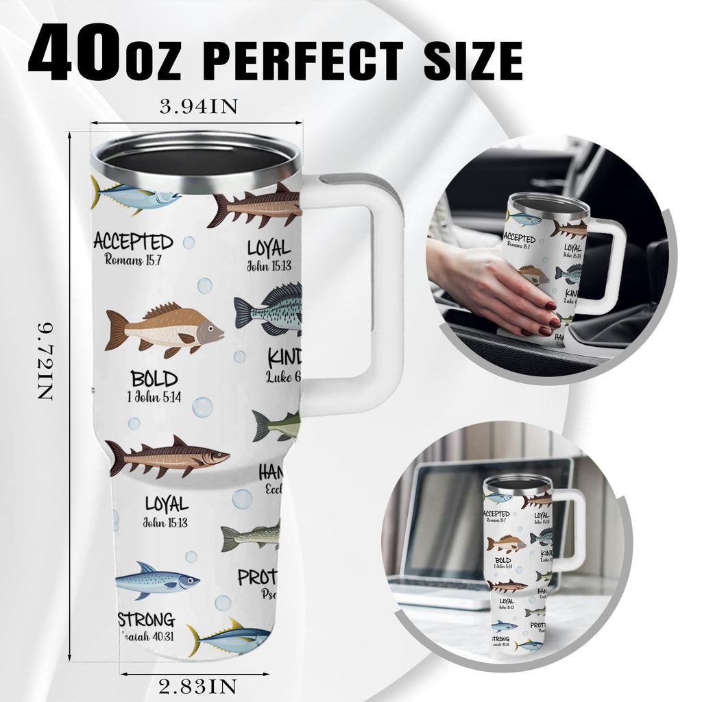 Christian Gifts for Women, 40 oz I Can Do All Things Christ Tumbler With Handle, Inspirational Religious Birthday Gifts for Faith Cup, Christian Jesus God Bible Verse Pastor Prayer Gift for Christmas