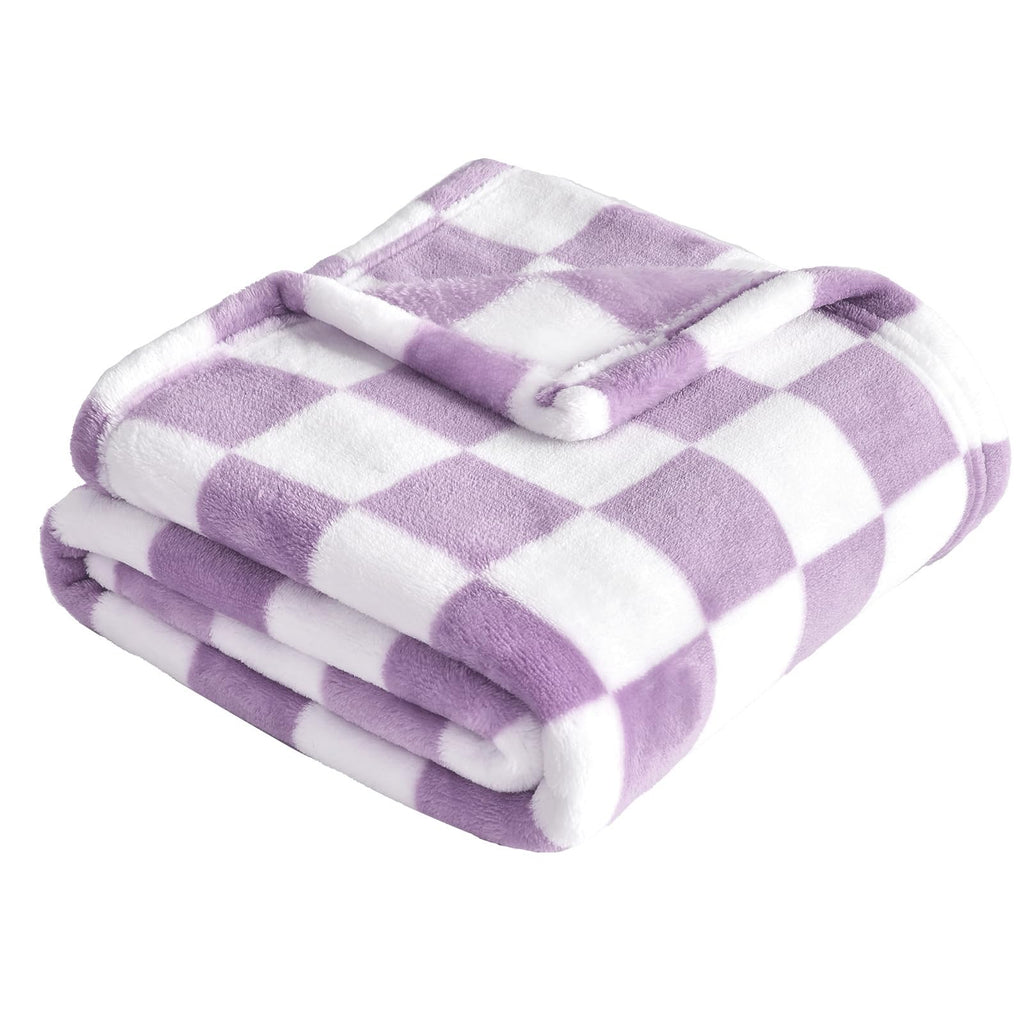 Yurhap Checkered Baby Blanket Fleece Baby Blankets Neutral for Boys Girls, Super Soft Warm Lightweight Infant Toddler Newborn Receiving Blankets for Crib Stroller, 30''x40'', Khaki