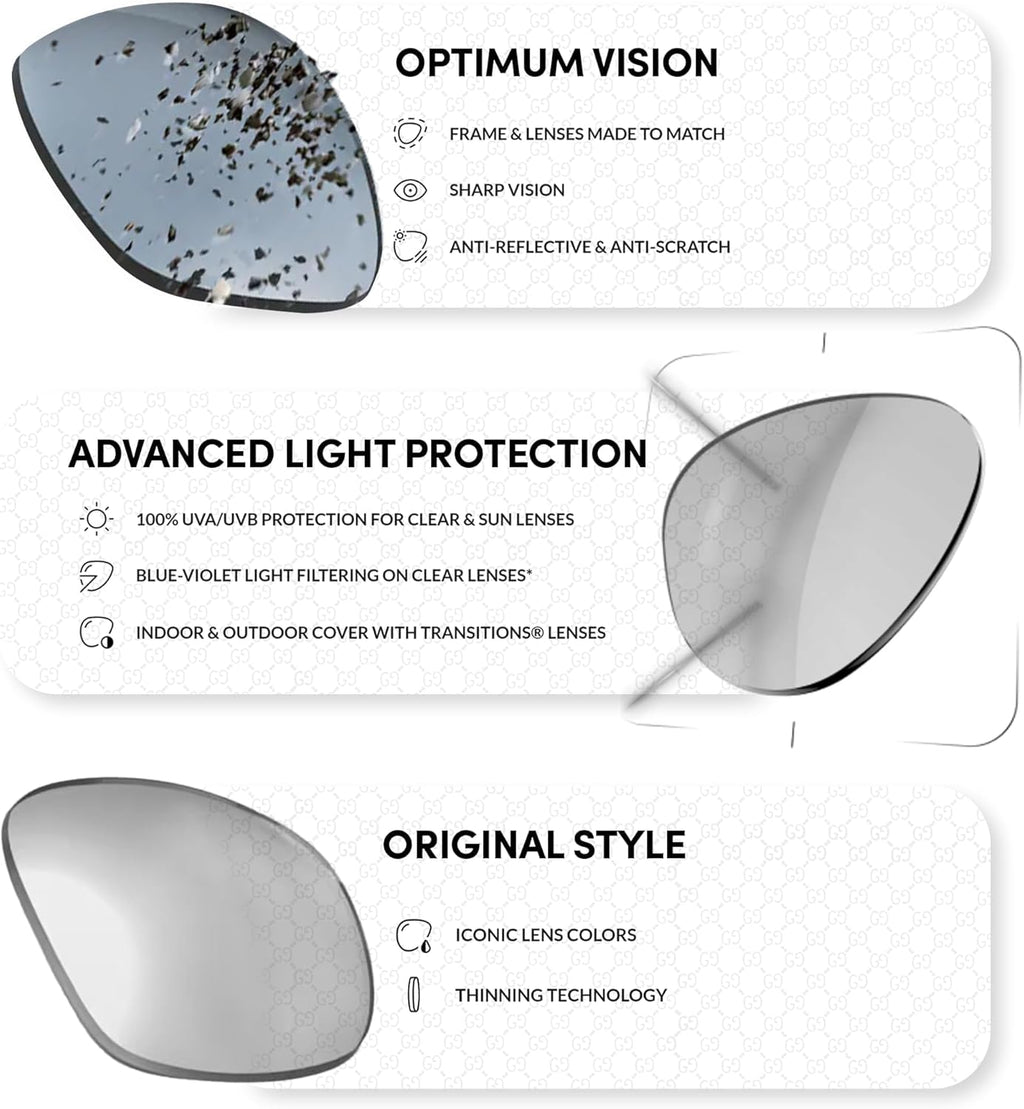 Gucci GG1192O Designer Fashion Eyeglasses Stylish Square Frame Eyewear with Luxury eSHADES Kit - Embrace Sophistication and Elegance