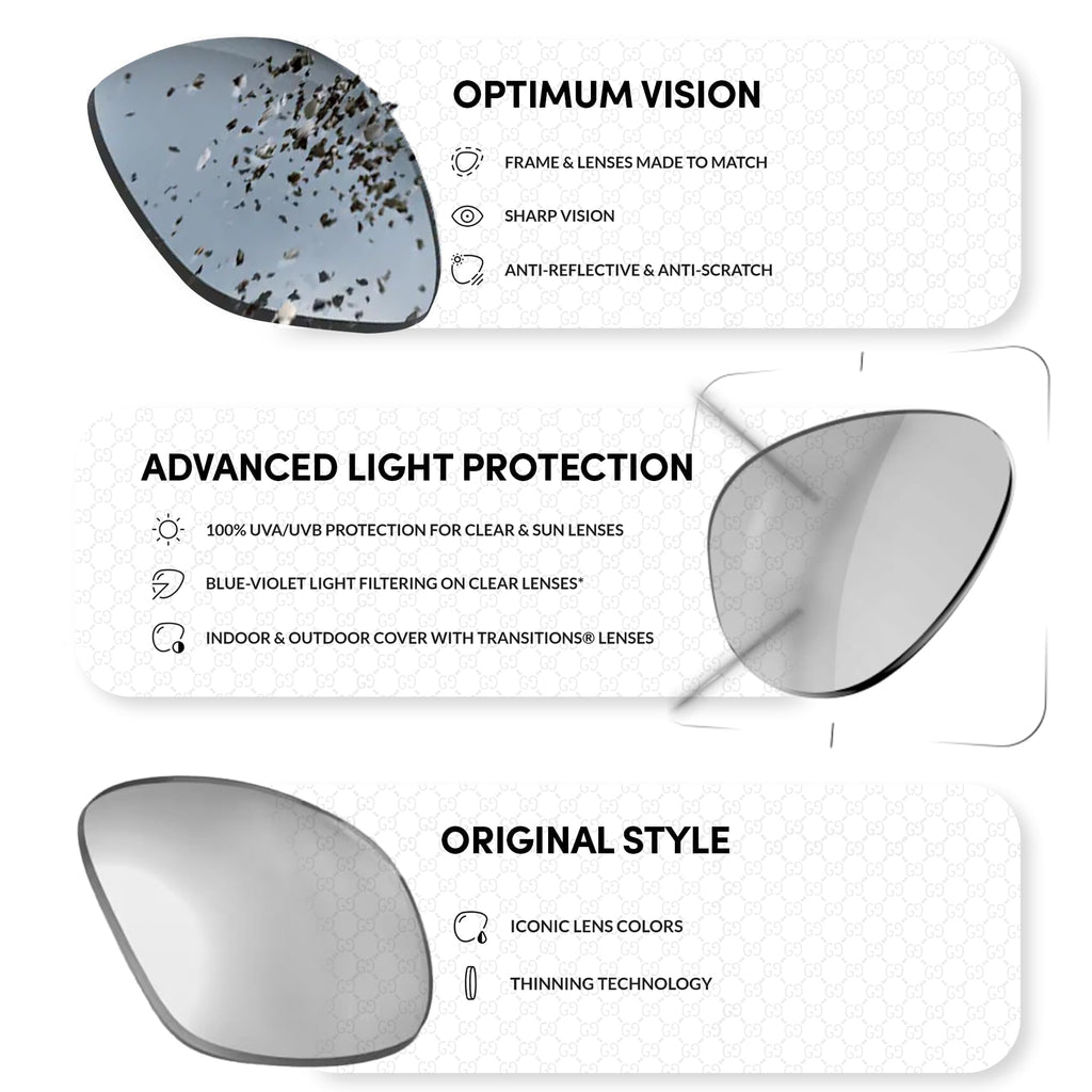 Gucci GG0184O Square Shape Eyeglasses + Bundle with eSHADES Luxury Eyewear Kit