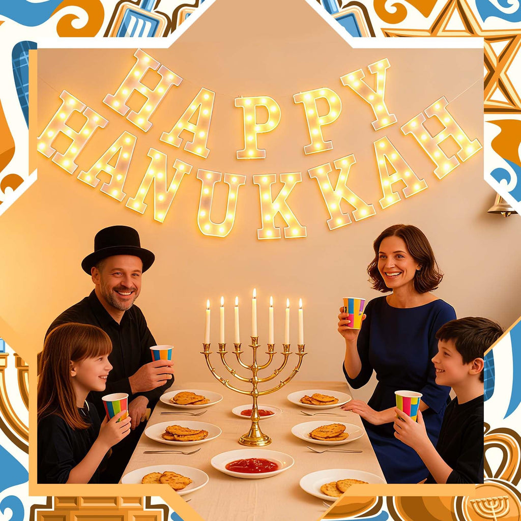 11 Pcs Happy Kwanzaa Large LED Letter Sign LED Lights Battery Powered Table Decorations for Party Favor Light Centerpiece Tabletop Decoration