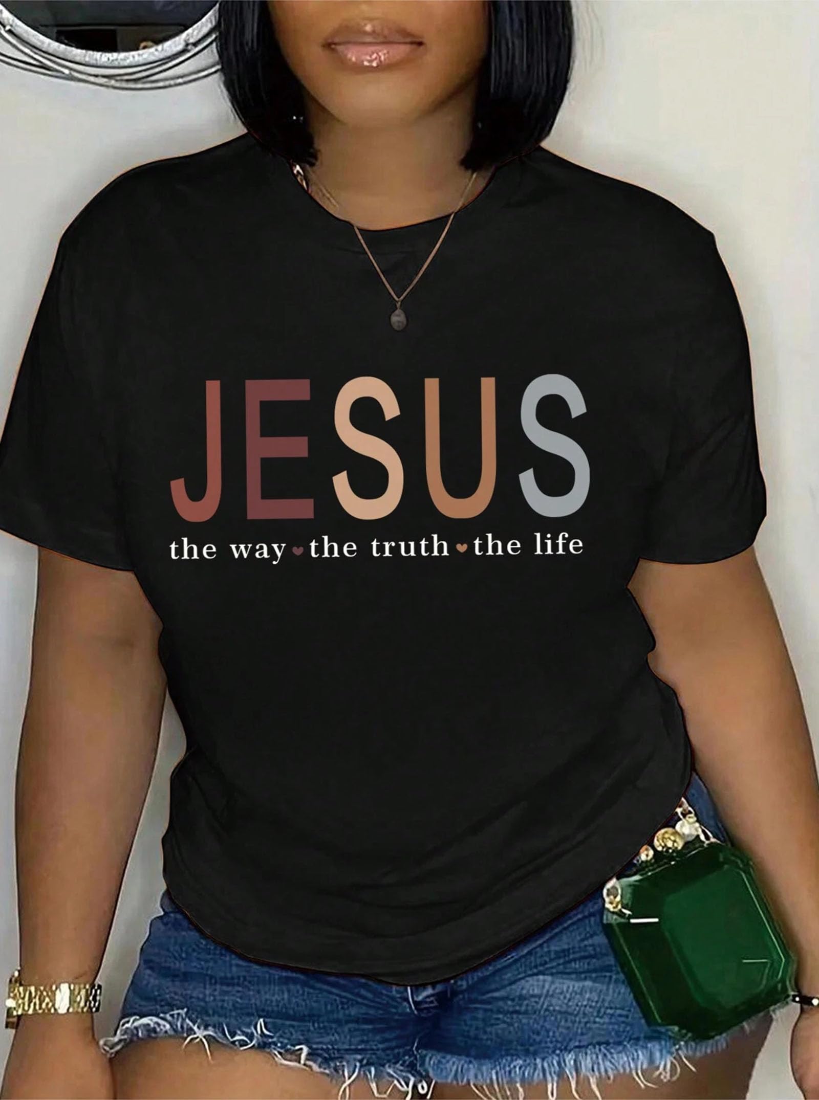 Hilinker Women's Funny Graphic Tees Casual Loose Summer Cute Tops Short Sleeve T Shirts