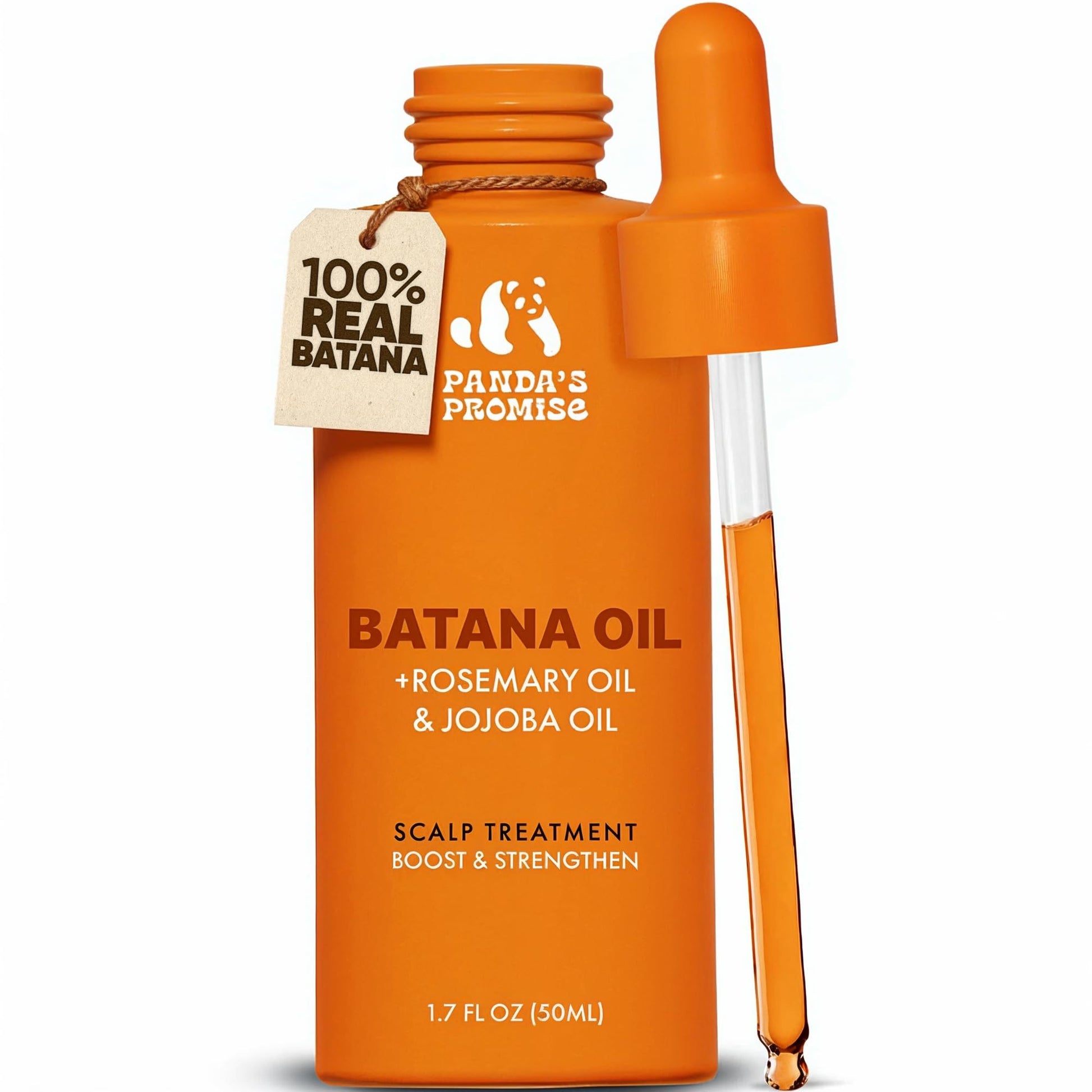 Panda's Promise Batana Oil for Hair Growth with Rosemary Oil, Jojoba Oil & Castor Oil- Natural Dry Scalp Treatment Product for Thinning (2 x 50ML = 100ML)