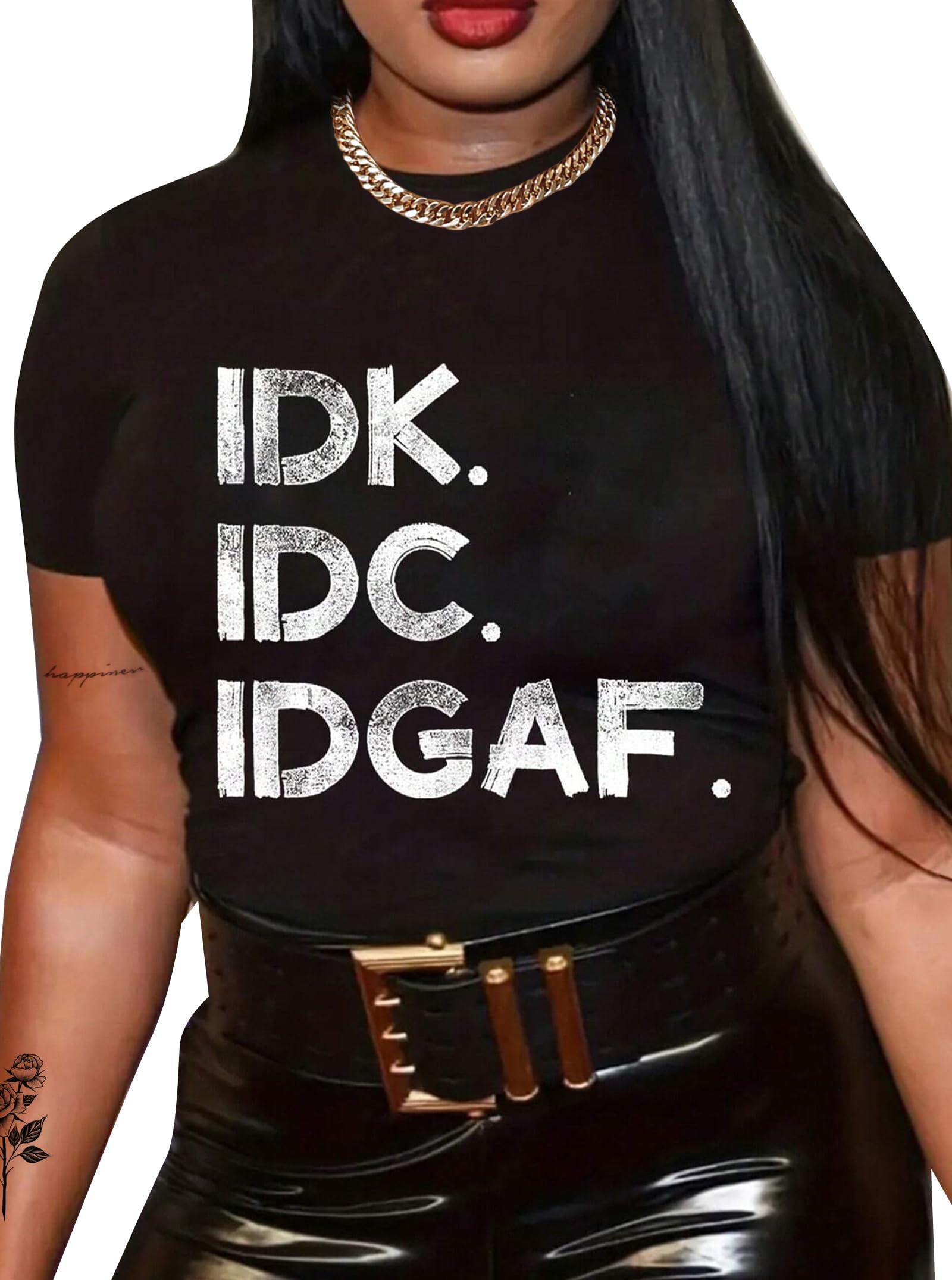 Hilinker Women's Funny Graphic Tees Casual Loose Summer Cute Tops Short Sleeve T Shirts