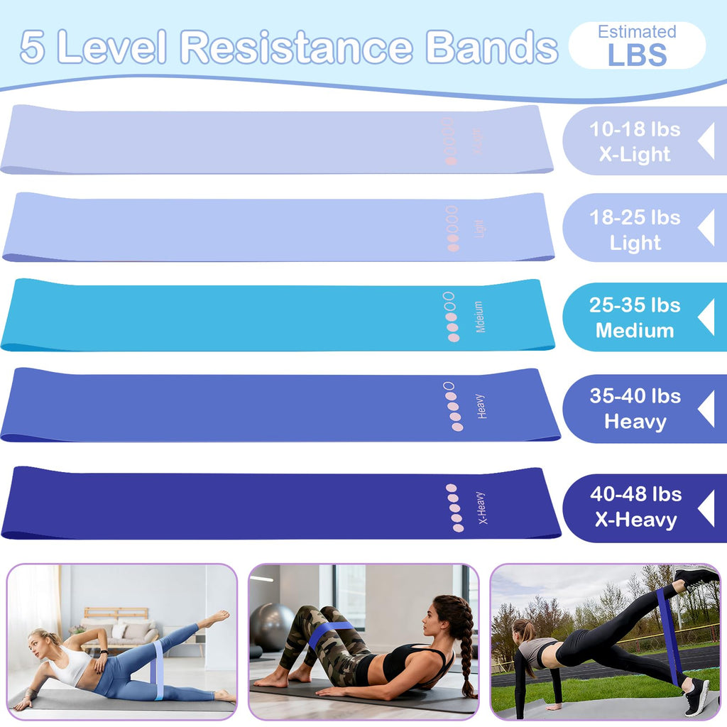 Hoedia 17 PCS Pilates Kit for Women, Pilates Equipment Ring and Ball Set with Resistance Bands, Yoga Strap, Core Sliders, Socks, Bag & Guide for Starter Home Workout Fitness Gym Essentials