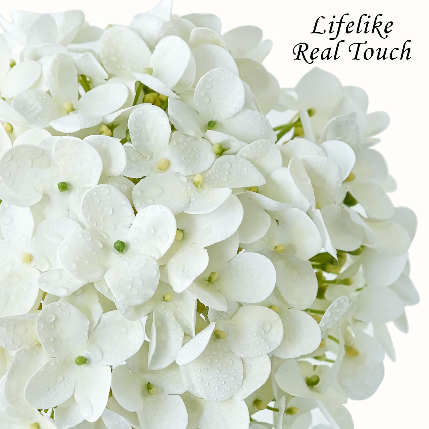 Light Blue Hydrangea Artificial Flowers,4Pcs 20" Real Touch Lifelike Silk Artificial Hydrangeas, Full Fake Flowers for Bouquet Table Centerpieces Spring Wedding Indoor Home