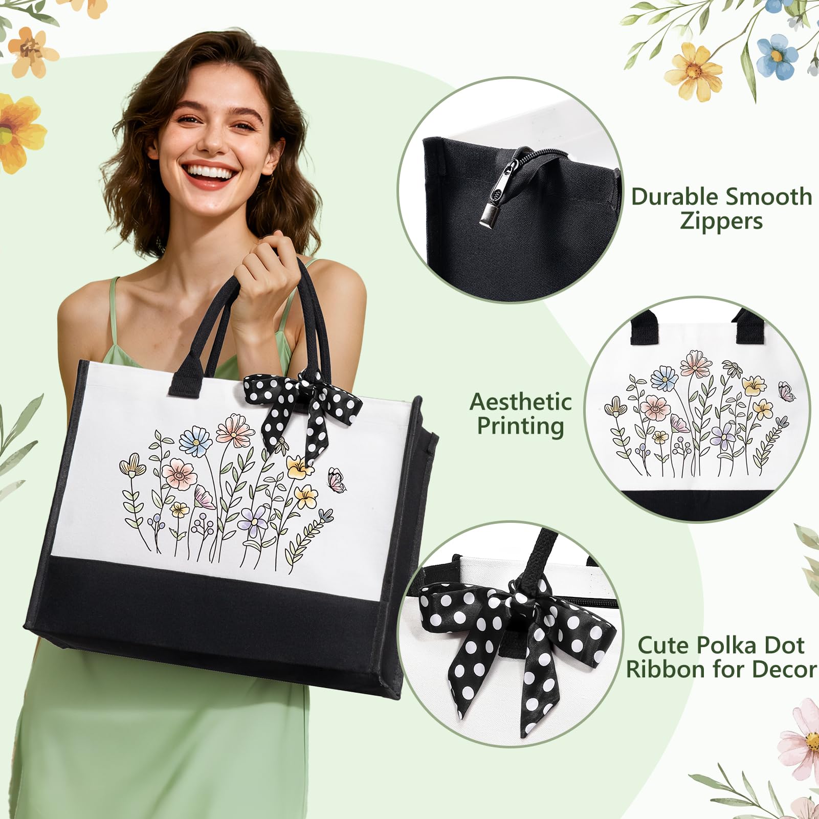 Bosses Day Gifts for Women, Best Boss Lady Gifts for Women, Unique Appreciation Thank You Christmas Birthday Gift Baskets for Boss Female, Going Away Leaving Bosses Gift Set w/Canvas Tote Bag