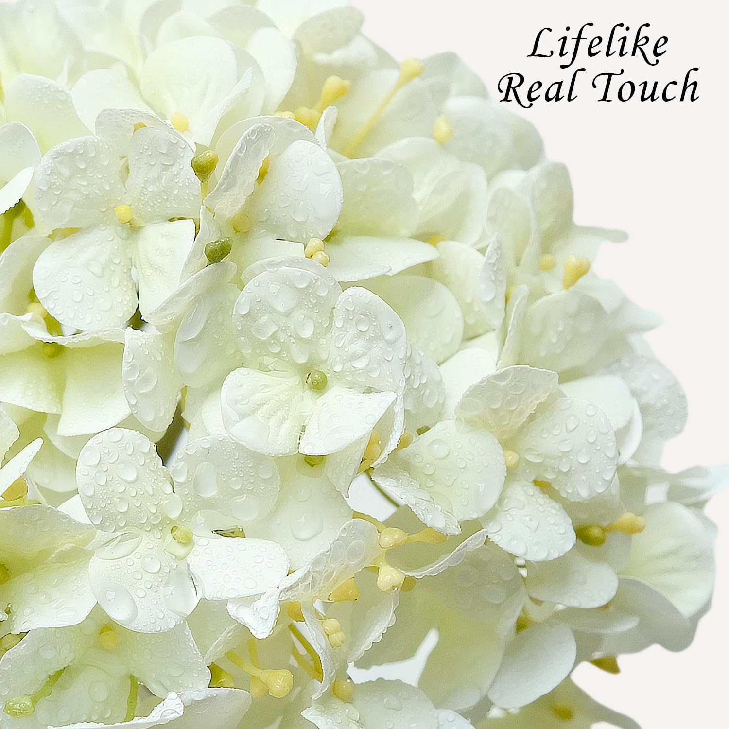 Light Blue Hydrangea Artificial Flowers,4Pcs 20" Real Touch Lifelike Silk Artificial Hydrangeas, Full Fake Flowers for Bouquet Table Centerpieces Spring Wedding Indoor Home
