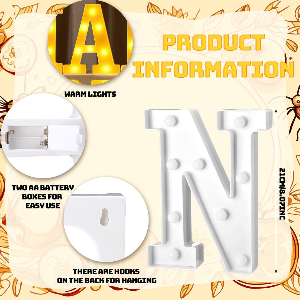 11 Pcs Happy Kwanzaa Large LED Letter Sign LED Lights Battery Powered Table Decorations for Party Favor Light Centerpiece Tabletop Decoration