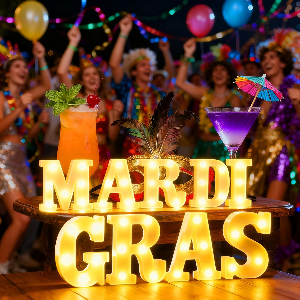 11 Pcs Happy Kwanzaa Large LED Letter Sign LED Lights Battery Powered Table Decorations for Party Favor Light Centerpiece Tabletop Decoration