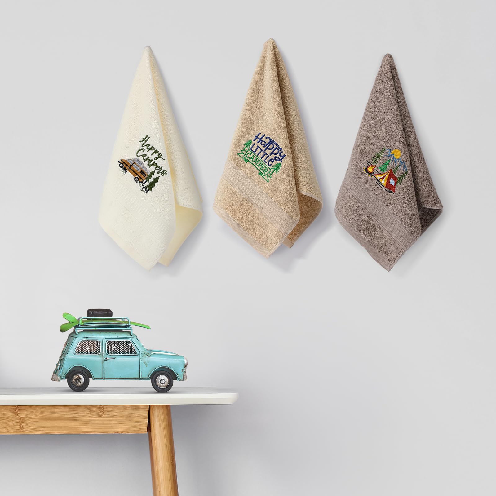 3 Pcs African Woman Hand Towels Black Girl African American Bathroom Home Decor Boho Decorative Farmhouse 100% Cotton Embroidered Towels for Bathroom Kitchen 13. 3 x 29. 5''