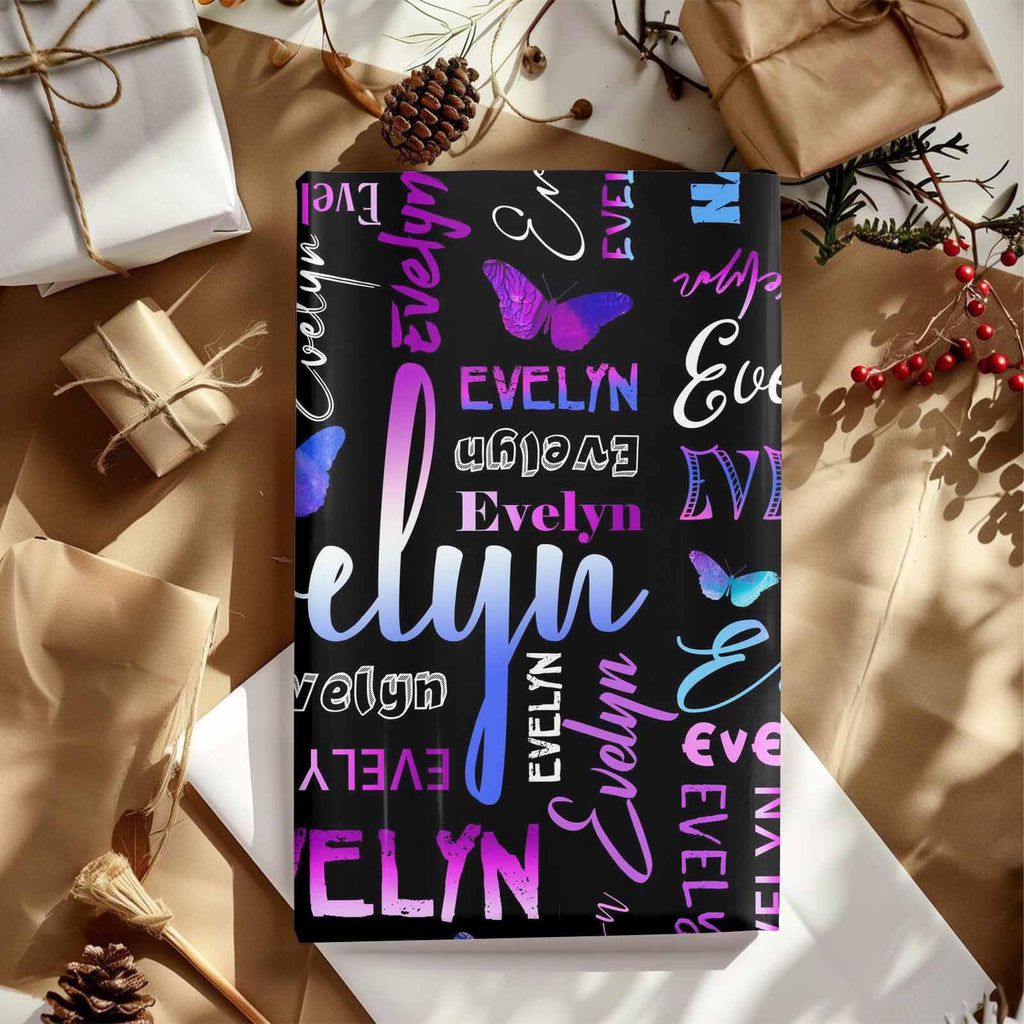 InterestPrint Custom Photo Wrapping Paper Merry Christmas with Christmas hat Wrapping Paper Custom Name Gift Wrap Roll Perfect for Birthdays 58"x 23"