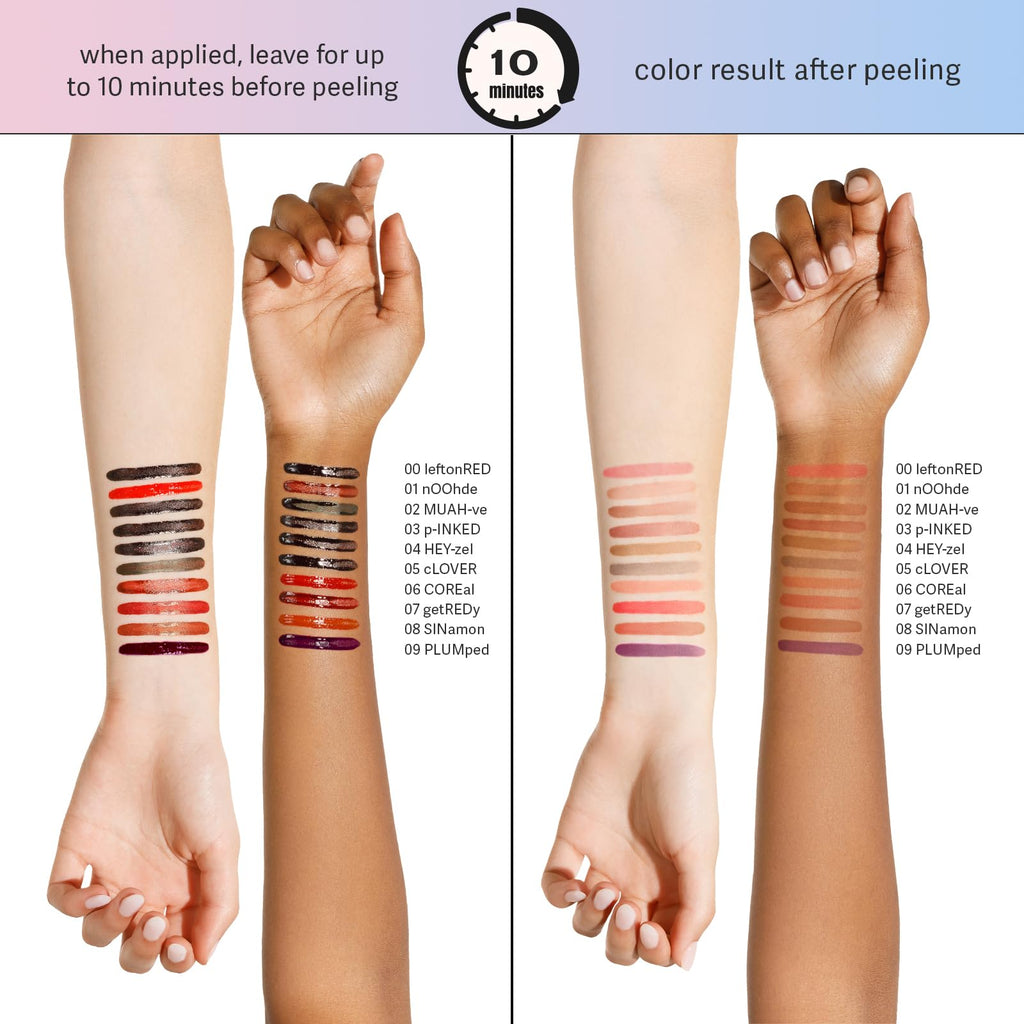 Sacheu Lip Liner STAY-N Peel Off Lip Stain — Long Lasting Matte Lip Tattoo Transfer Proof Lipstain Infused with Hyaluronic Acid & Vitamin E for All Skin Types — Vegan & Cruelty-Free, Deep Bundle