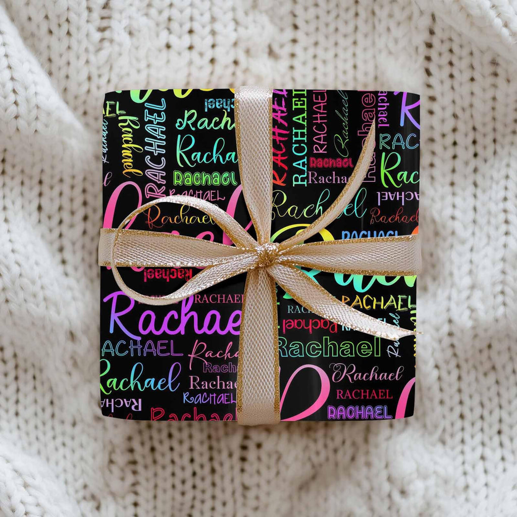 InterestPrint Custom Photo Wrapping Paper Merry Christmas with Christmas hat Wrapping Paper Custom Name Gift Wrap Roll Perfect for Birthdays 58"x 23"