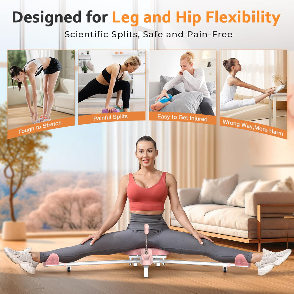 BODY RHYTHM Leg Stretcher - Split Machine for Leg Stretching - Flexibility Stretching Equipment - Ballet, Yoga, Dance, Martial Arts, MMA - Home Yoga Gym Fitness