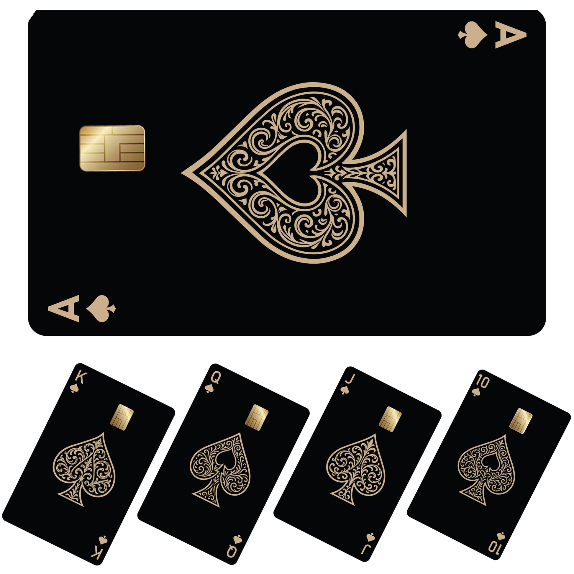 8Pcs Credit Card Skin Sticker, Funny Debit Card Skin Sticker Cover, Durable Vinyl Stickers for Debit Credit Cards, Cute Waterproof Skins Cover for Bank, EBT, Key, Transportation, ID (Poker)