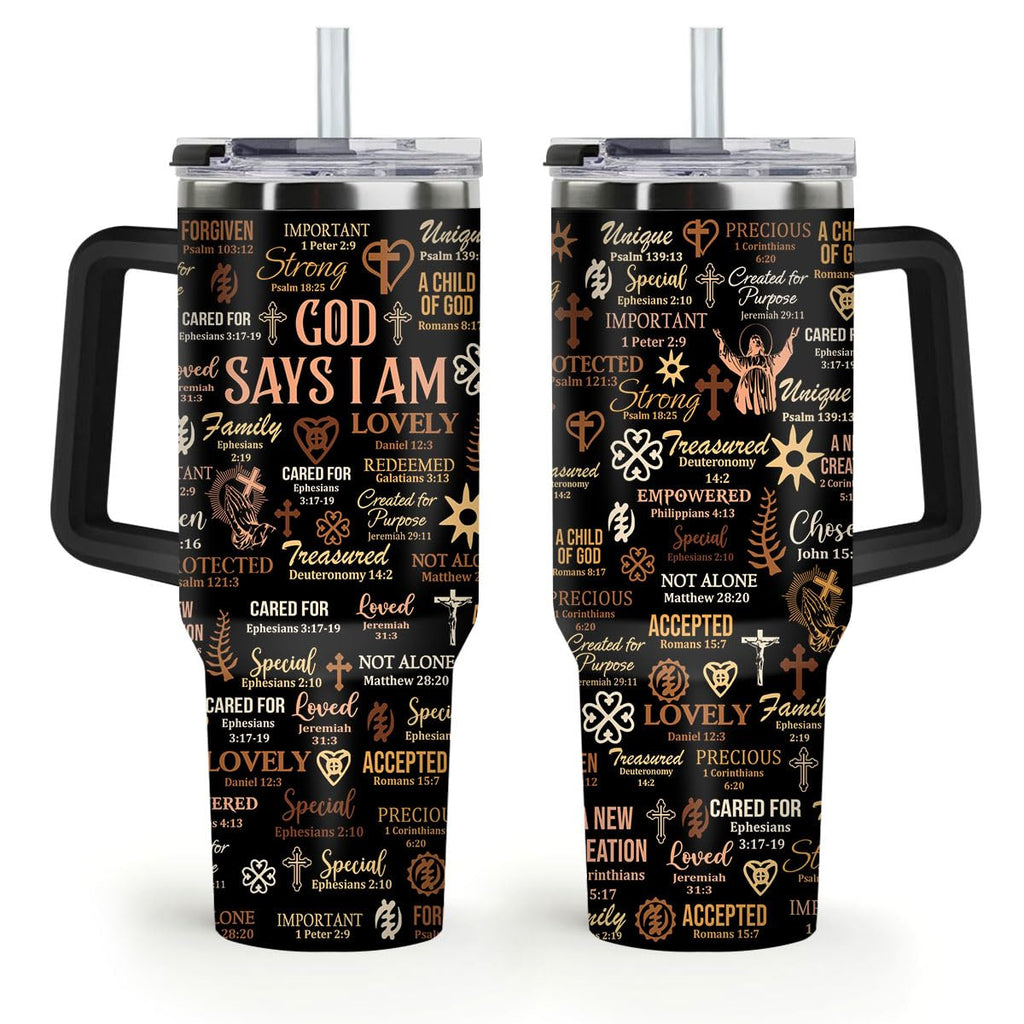 Sistabag - Coffee Tumbler For Black Women - Birthday, Mother's Day, Christmas Gifts For Women, Pride Tumbler For Woman (She Who Kneels Before God, 20 Oz)