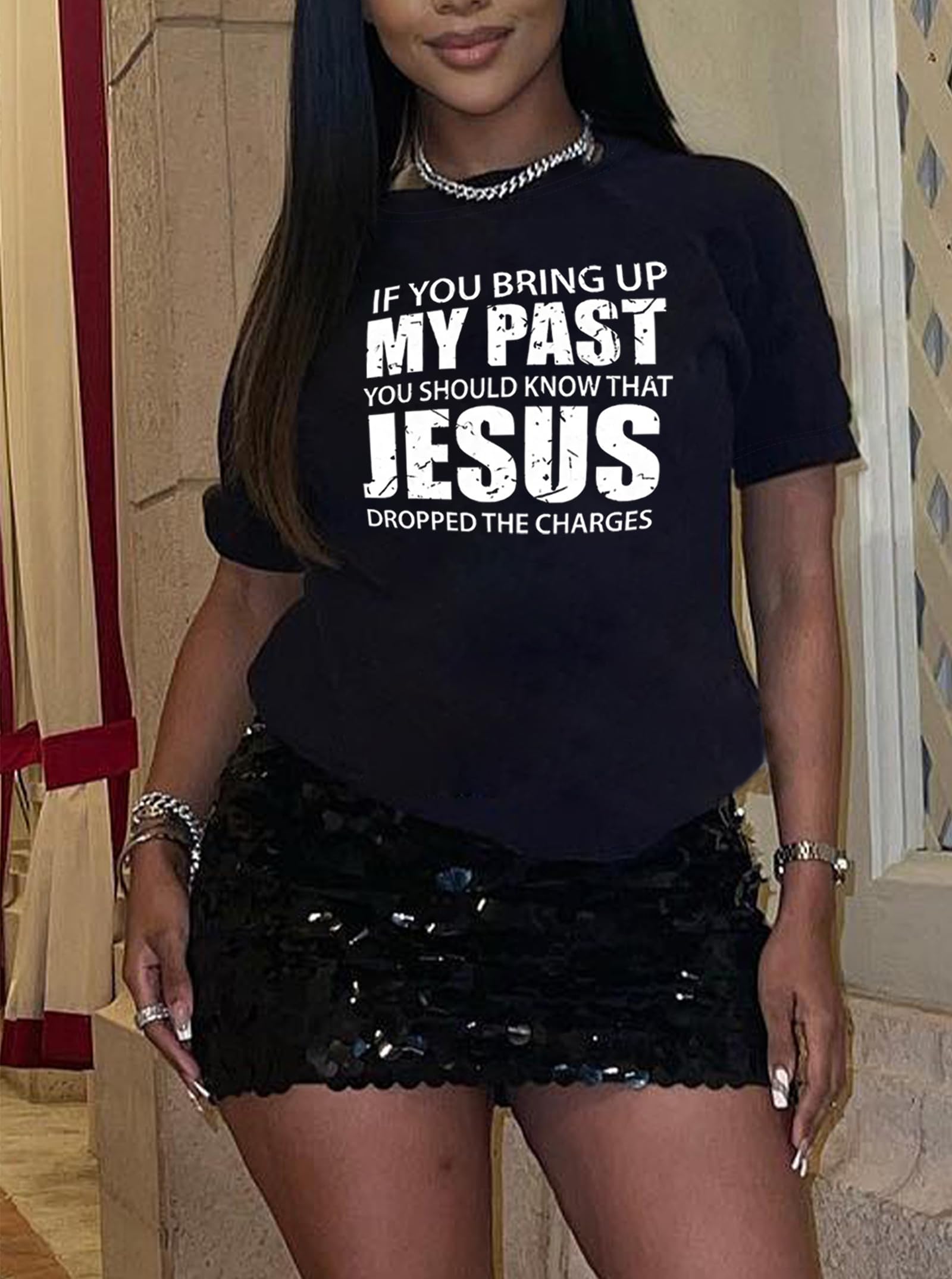 Hilinker Women's Funny Graphic Tees Casual Loose Summer Cute Tops Short Sleeve T Shirts