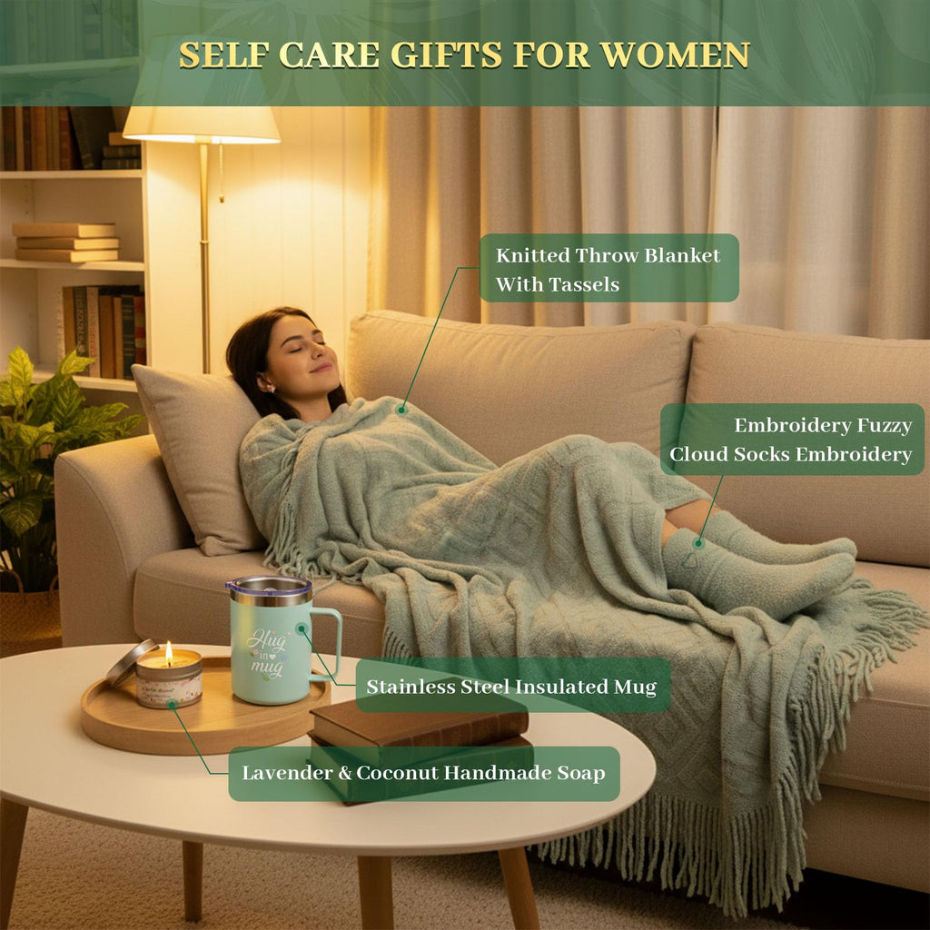 Self Care Gifts for Women Get Well Soon Gift Baskets,Christmas Birthday Gifts for Women Spa Care Package,Thank You Thinking of You Sympathy Gift Box for Mom, Her, Friend, Sister, Wife