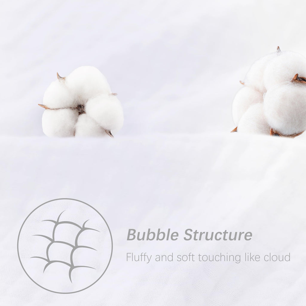 SWEET DOLPHIN Muslin Hooded Baby Bath Towels - 2 Pack 100% Cotton Towel for Babies, Infants, Toddlers - 32x32Inch - Highly Absorbent and Newborn Essential, Light Bean Paste