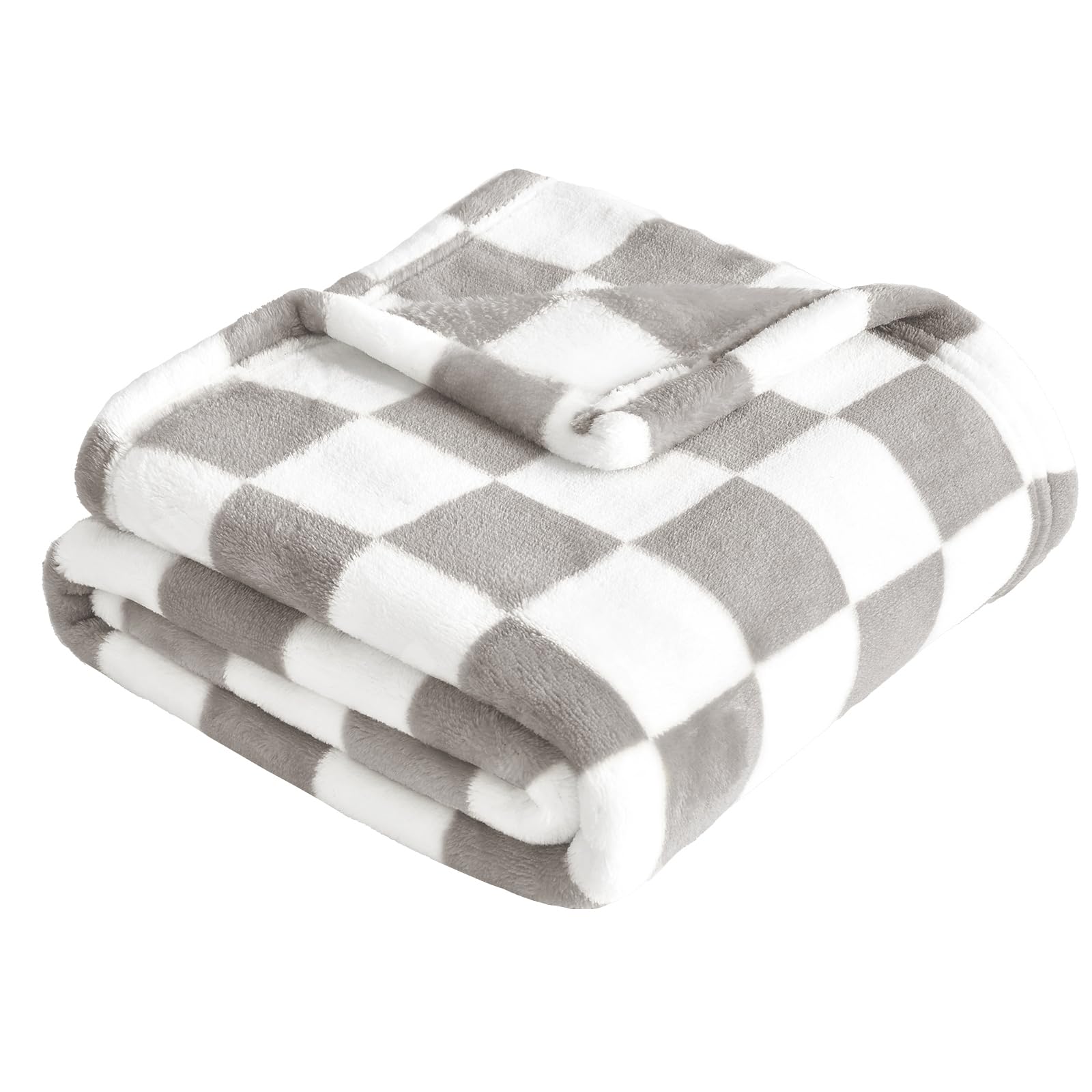 Yurhap Checkered Baby Blanket Fleece Baby Blankets Neutral for Boys Girls, Super Soft Warm Lightweight Infant Toddler Newborn Receiving Blankets for Crib Stroller, 30''x40'', Khaki