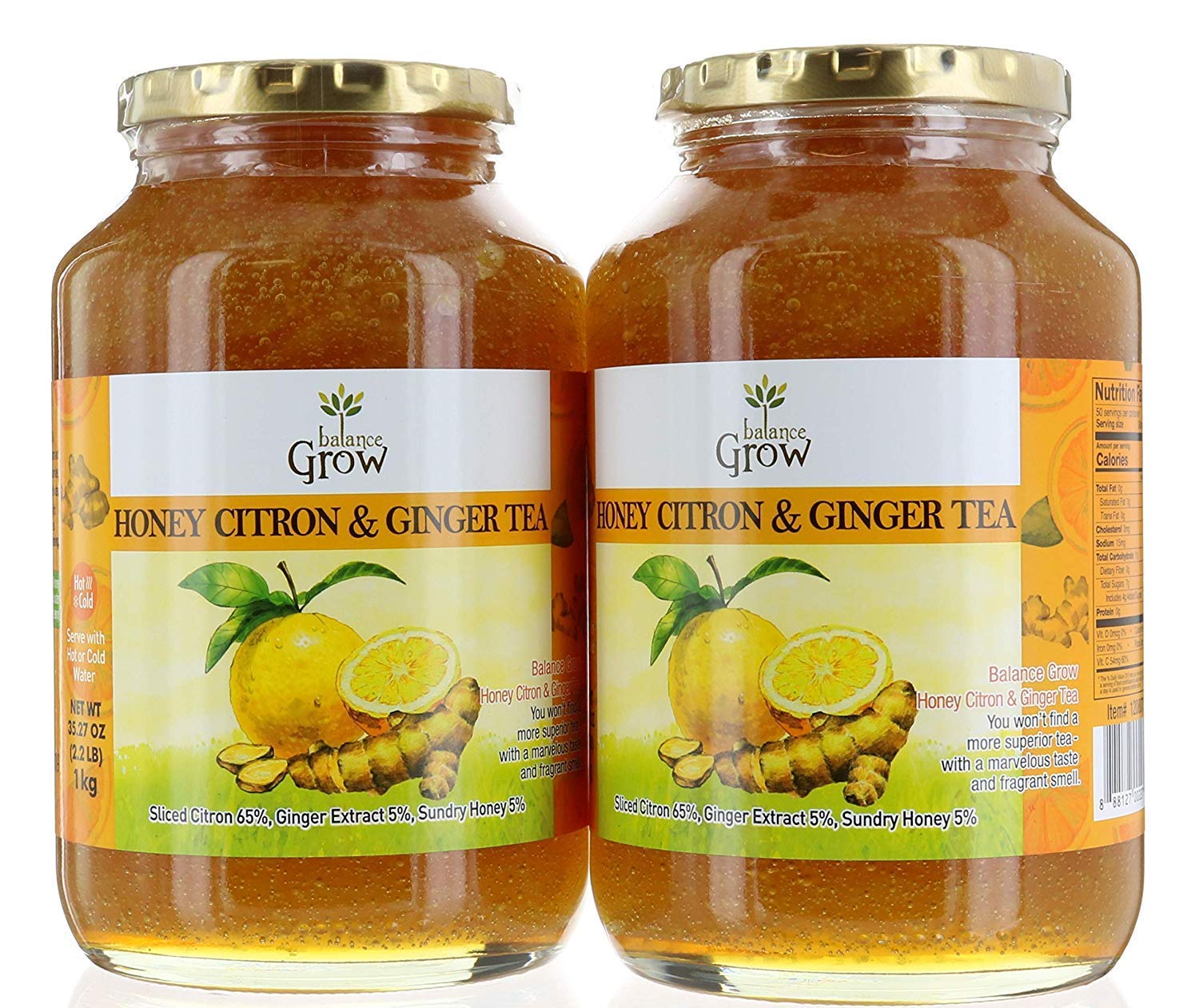 Balance Grow Honey Citron and Ginger Tea 70.55oz (4.4 lbs/2KG) pack of 1