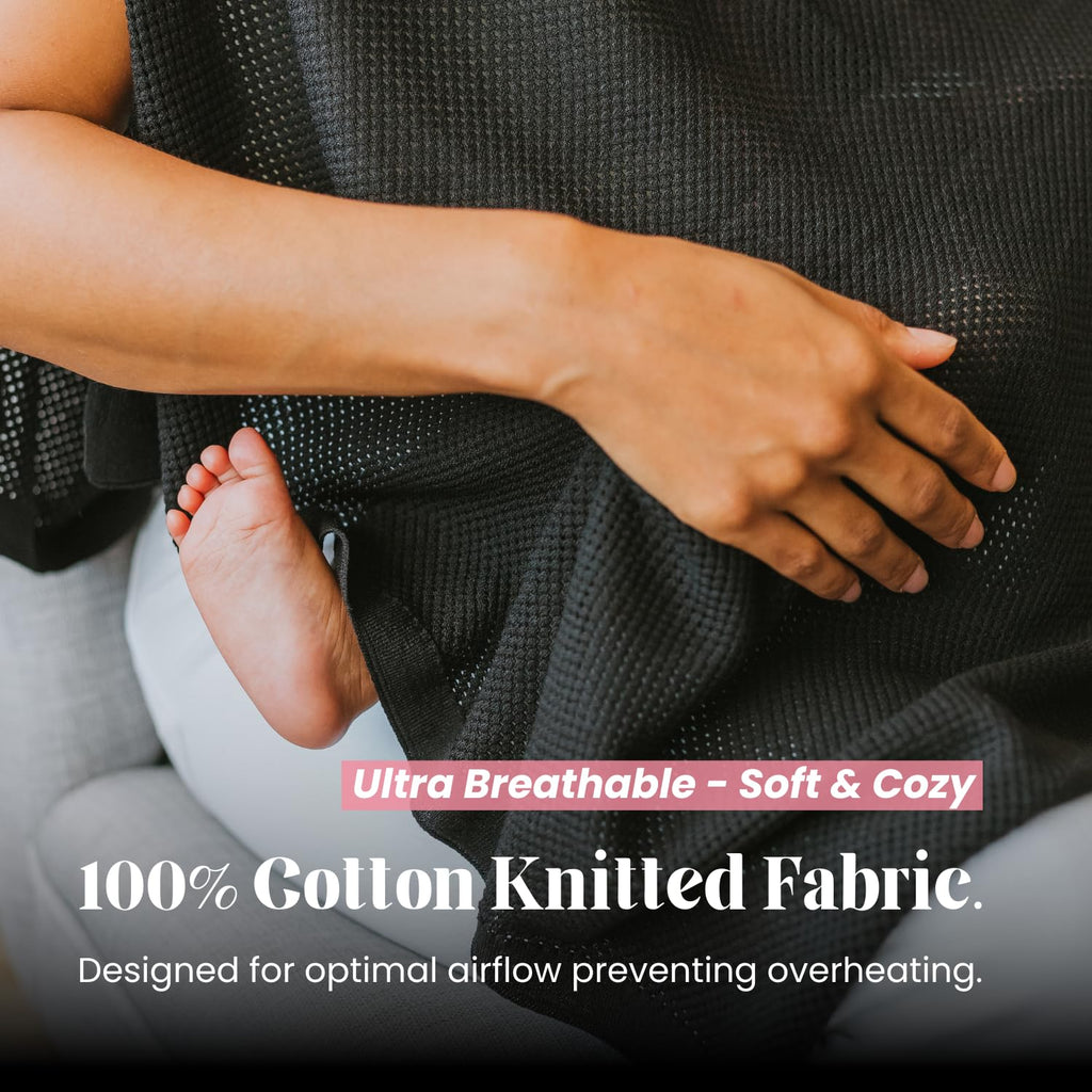 Breathable Nursing Cover Up for Breastfeeding - Privacy Nursing Covers - Newborn Essentials Must Haves - Improved Ponchy by Gold Mamas - Sand