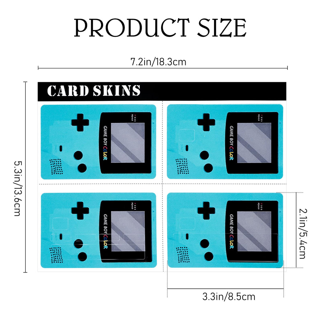 4PCS Credit Card Skin Set, Waterproof Debit Card Sticker Game Machine Theme Bank Card Sticker Skins - Black