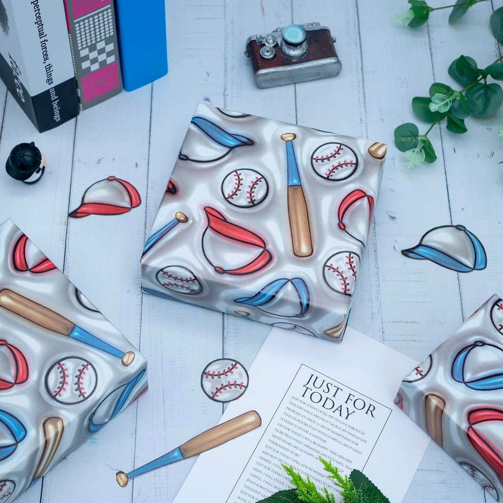 Vnaaem African American Christmas Wrapping Paper Black Holiday Style Gift Wrap Paper Bulk Santa Angel Merry Christmas Element Dsign for Boys Girls Family - 20 X 28 Inches 8 Folded Sheets