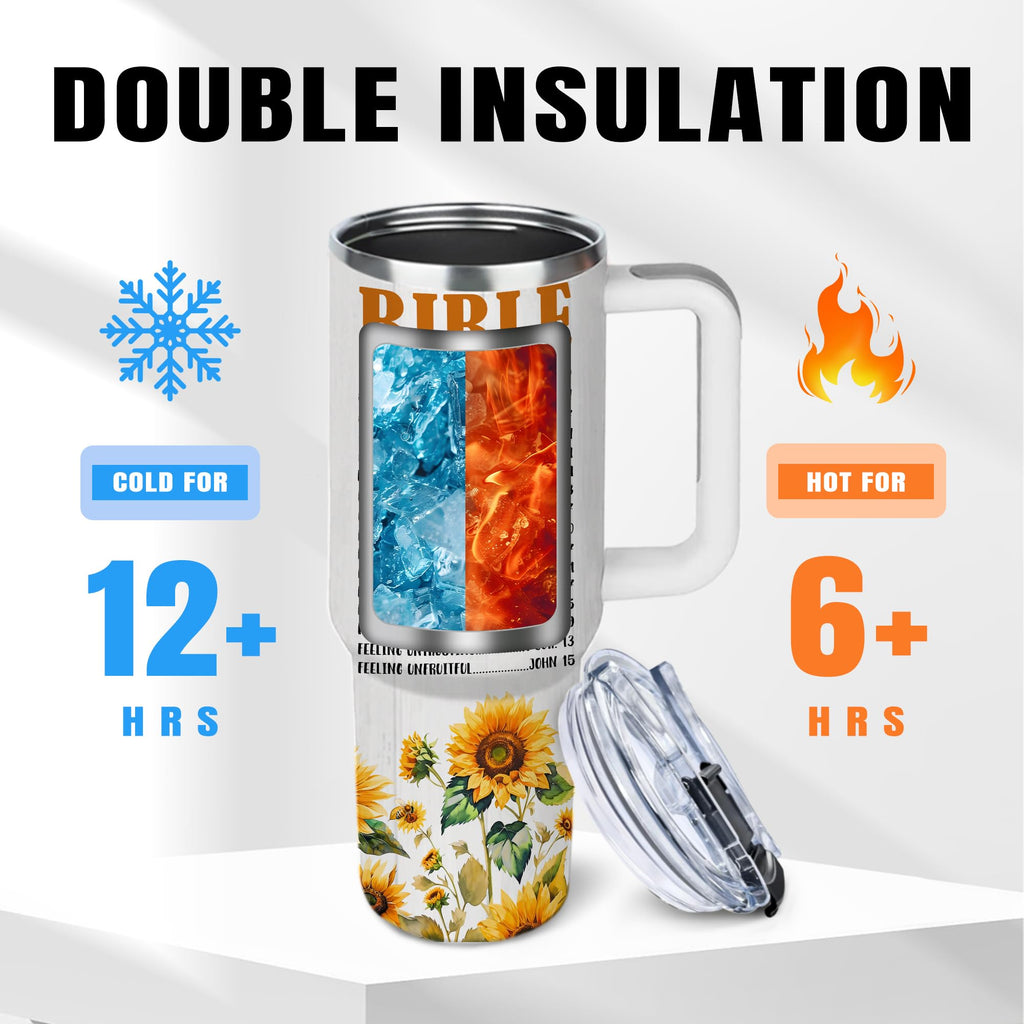 Christian Gifts for Women, 40 oz I Can Do All Things Christ Tumbler With Handle, Inspirational Religious Birthday Gifts for Faith Cup, Christian Jesus God Bible Verse Pastor Prayer Gift for Christmas