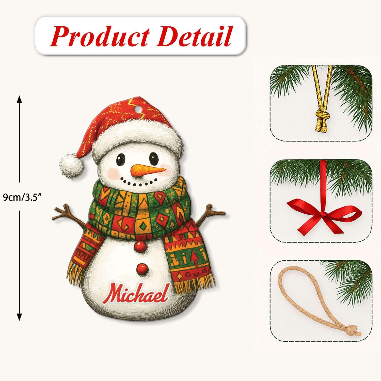 2D Acrylic Christmas Elf Shaped Ornament with Gift Box, Personalized Name Holiday Keepsake, Cute Ornament for Kids Room, Custom Name African-Inspired Decoration, Gifts for Boys